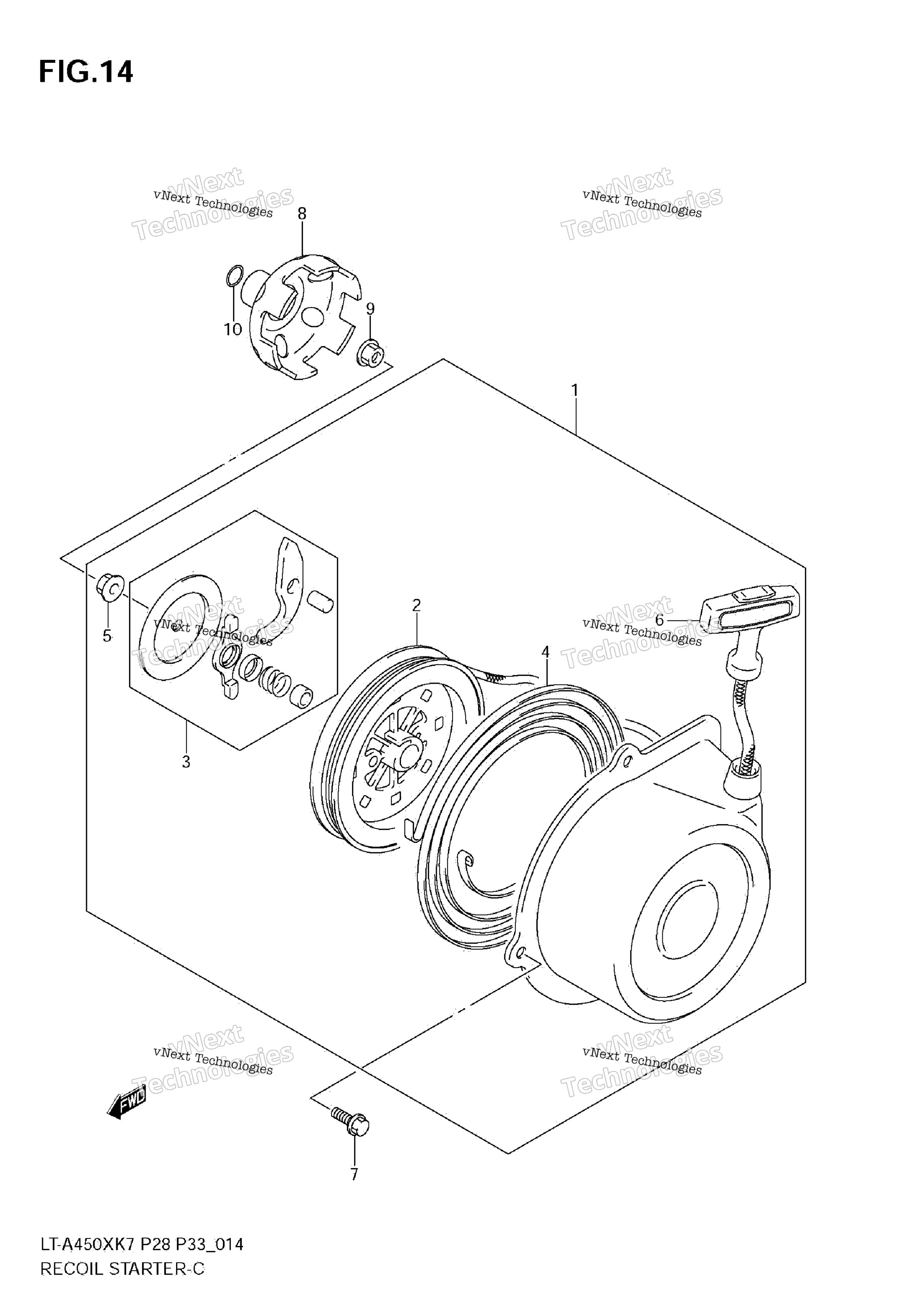 Ручной стартер Starter (Model K7/K8/K9)
