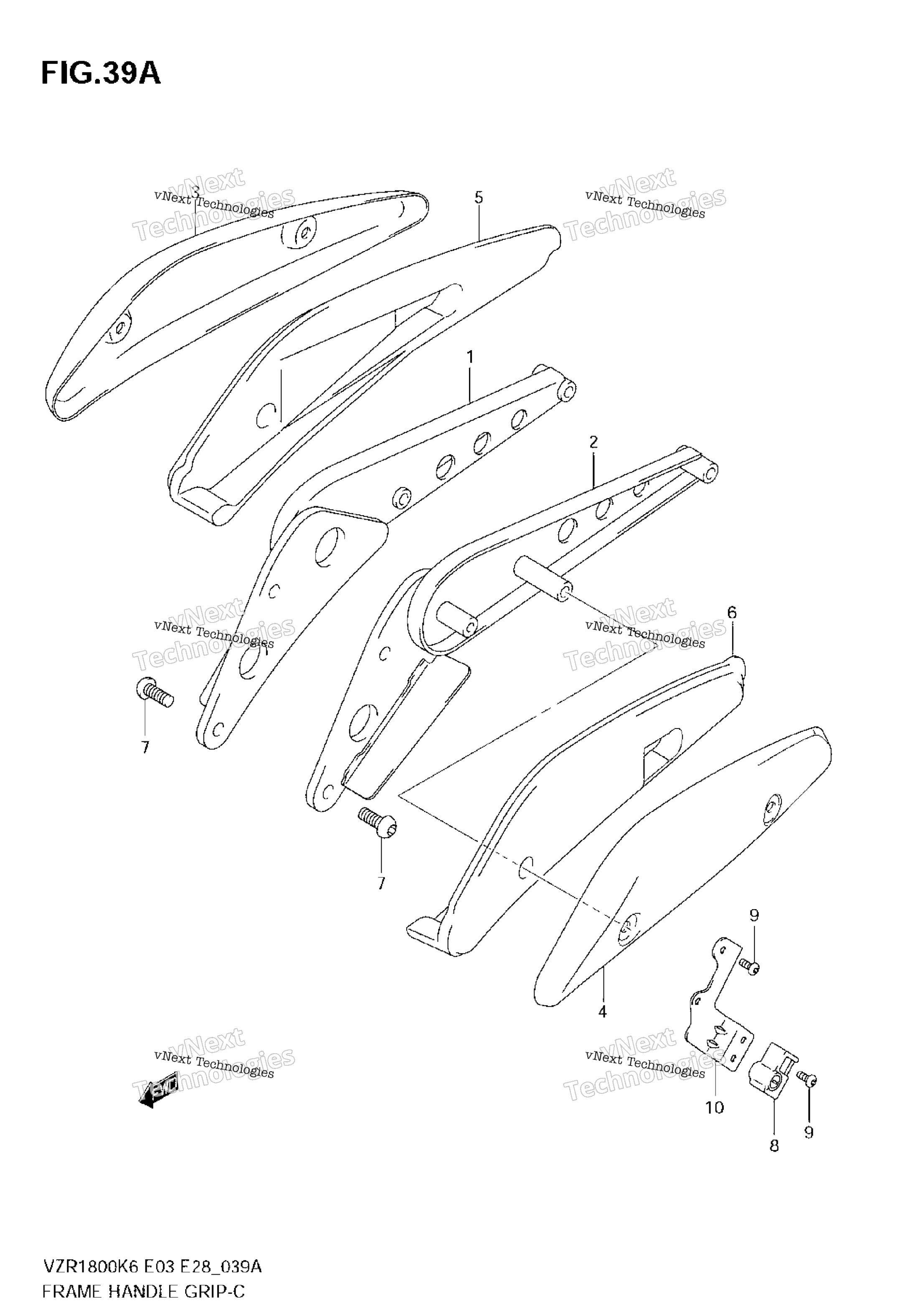 Рама Handle Grip (Vzr1800k8/Zk8/K9)