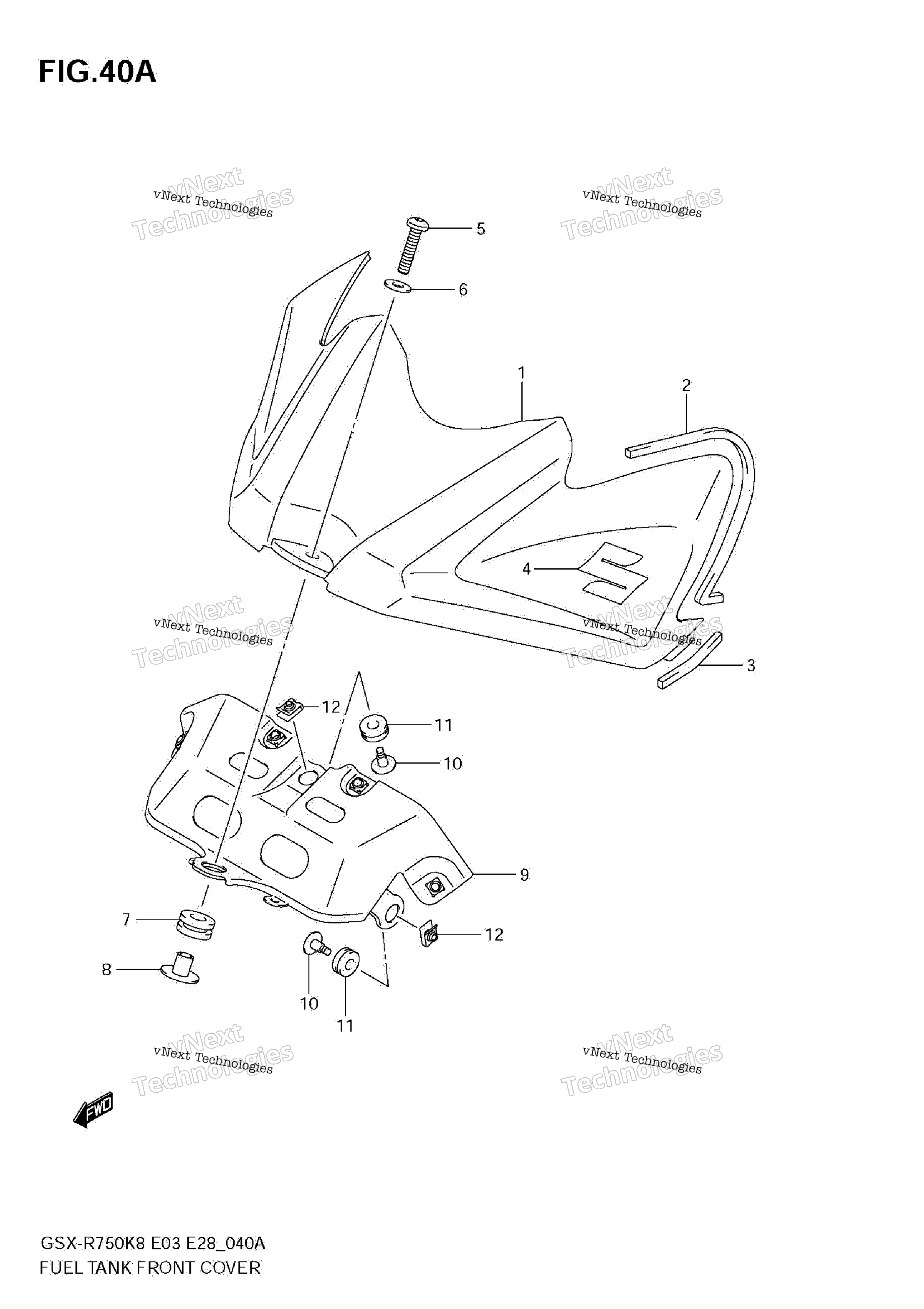 Топливный бак Front C0ver (Model K9)