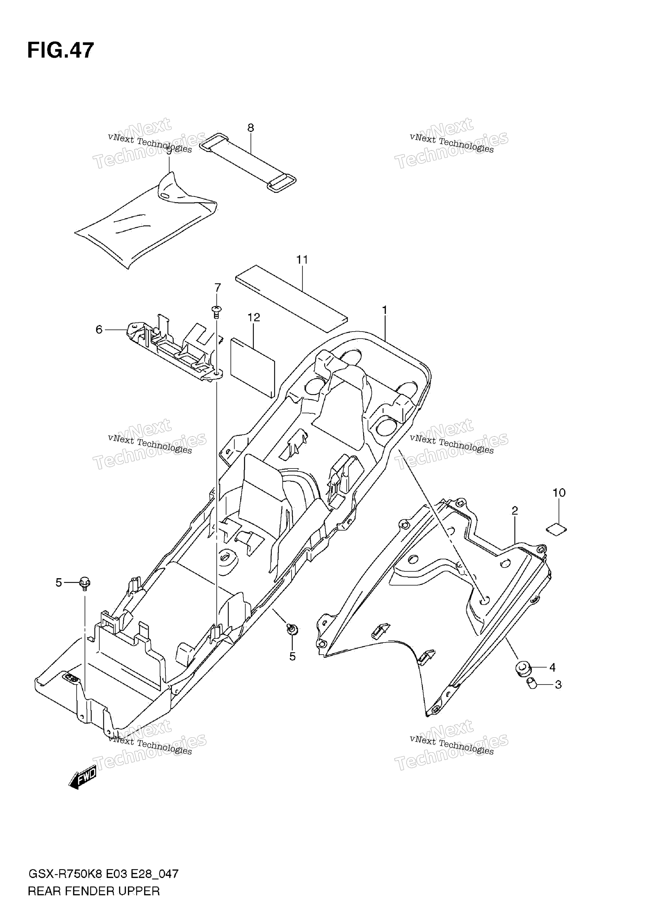 Задняя часть Fender Upper