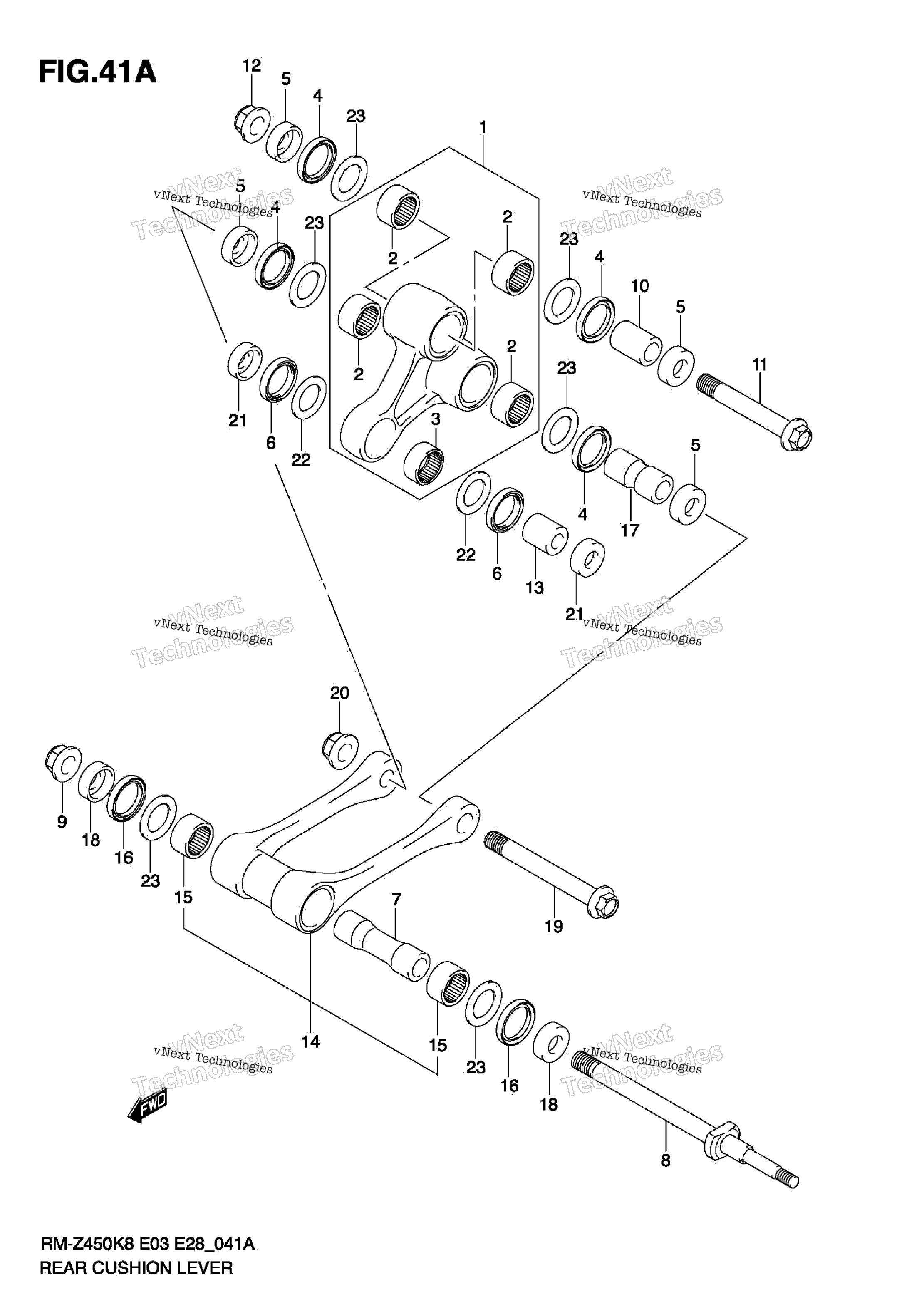 Рычаг заднего амортизатора (Rm-Z450 L0/L1)