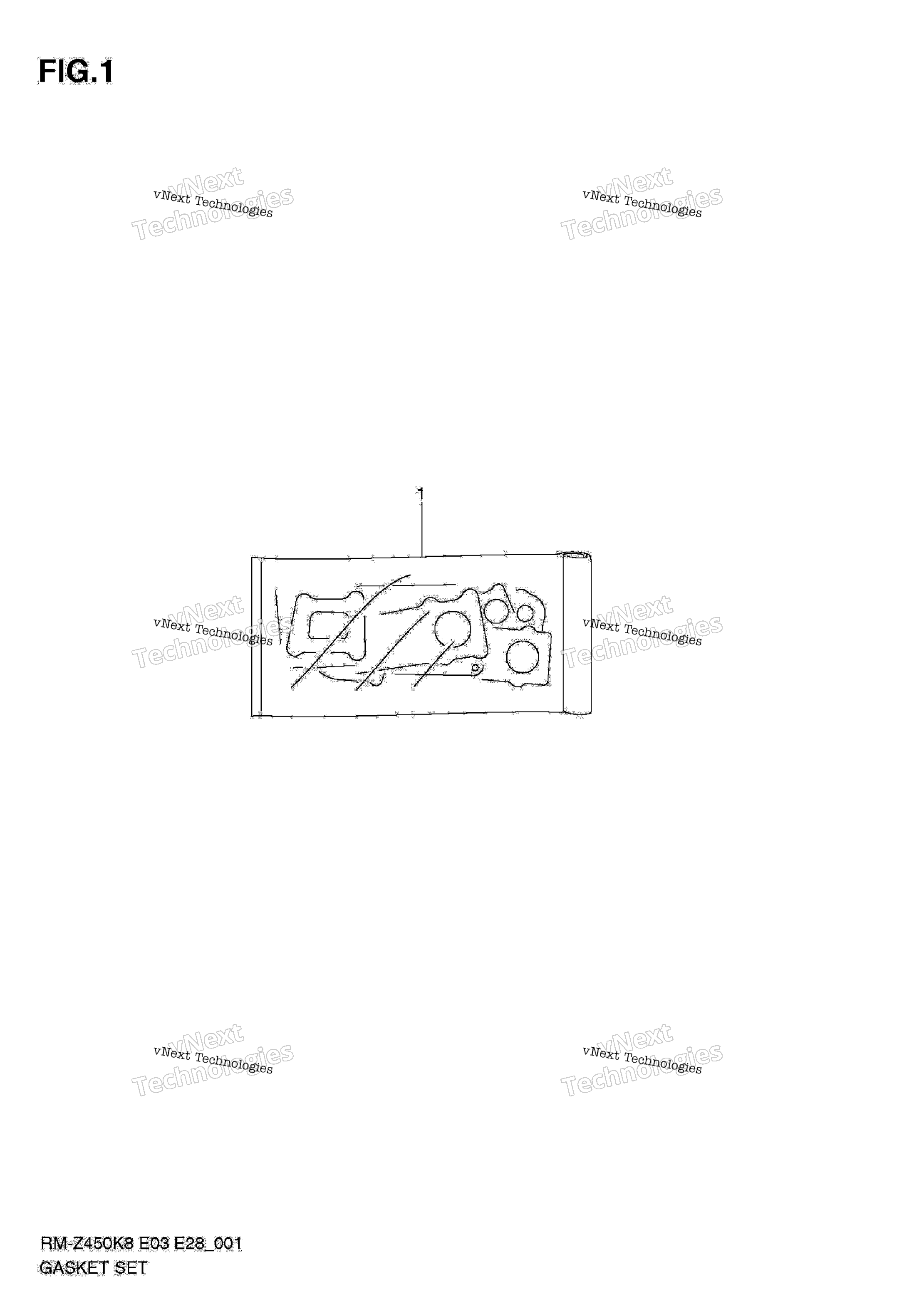 Gasket комплект (Rm Z450 K8 / K9 / L0)