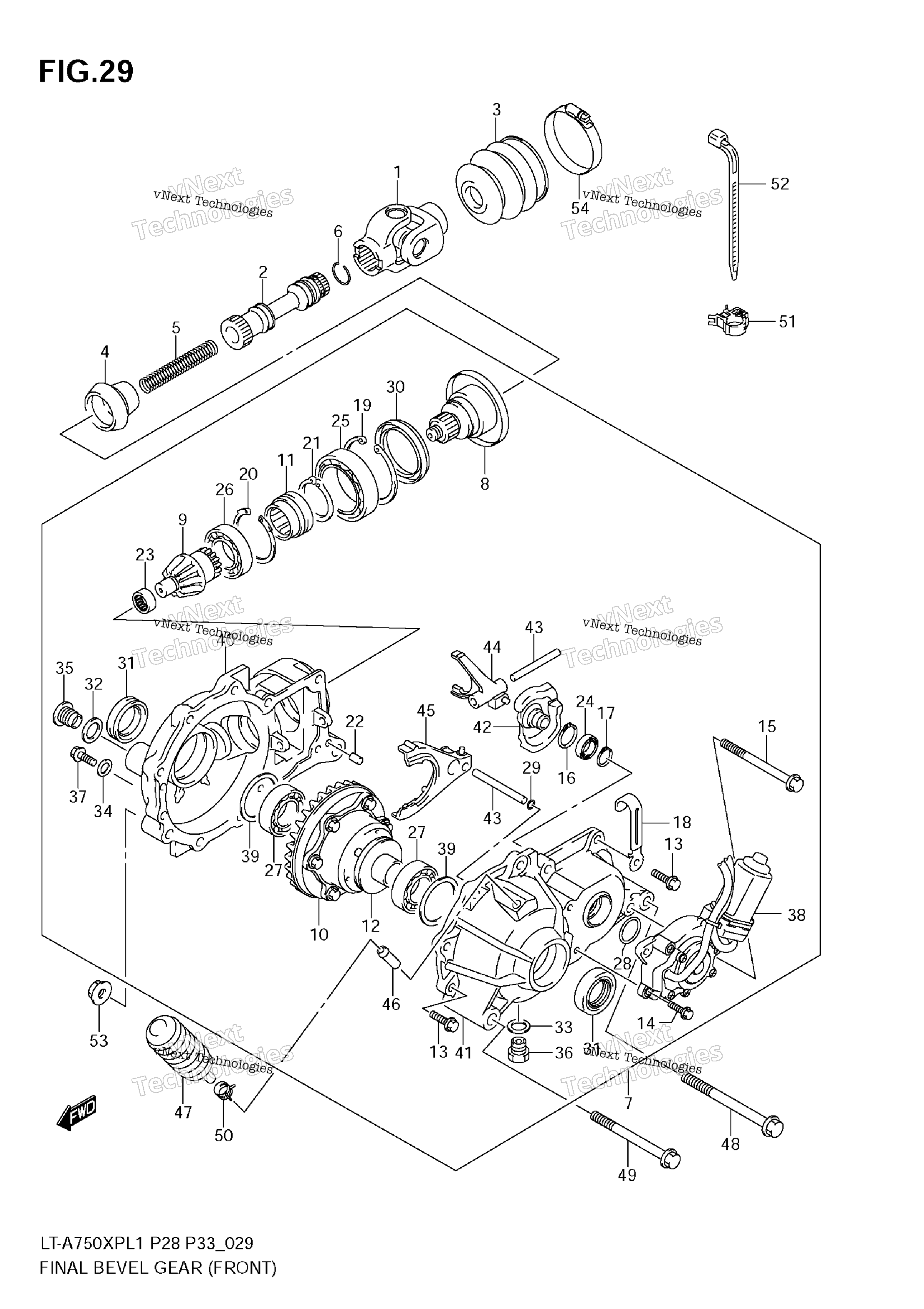 Final Bevel передача (Front)