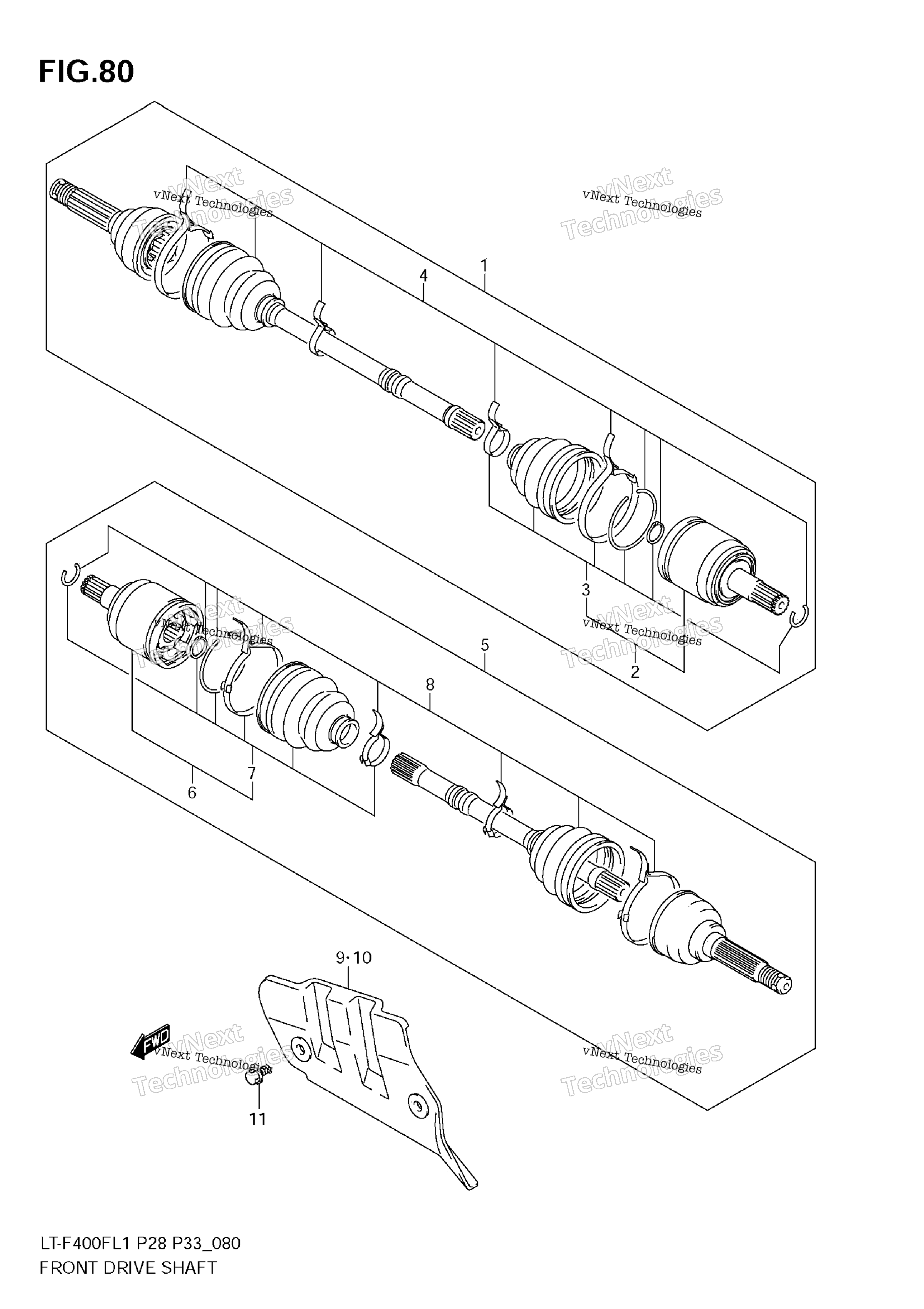 Передняя часть Drive Shaft