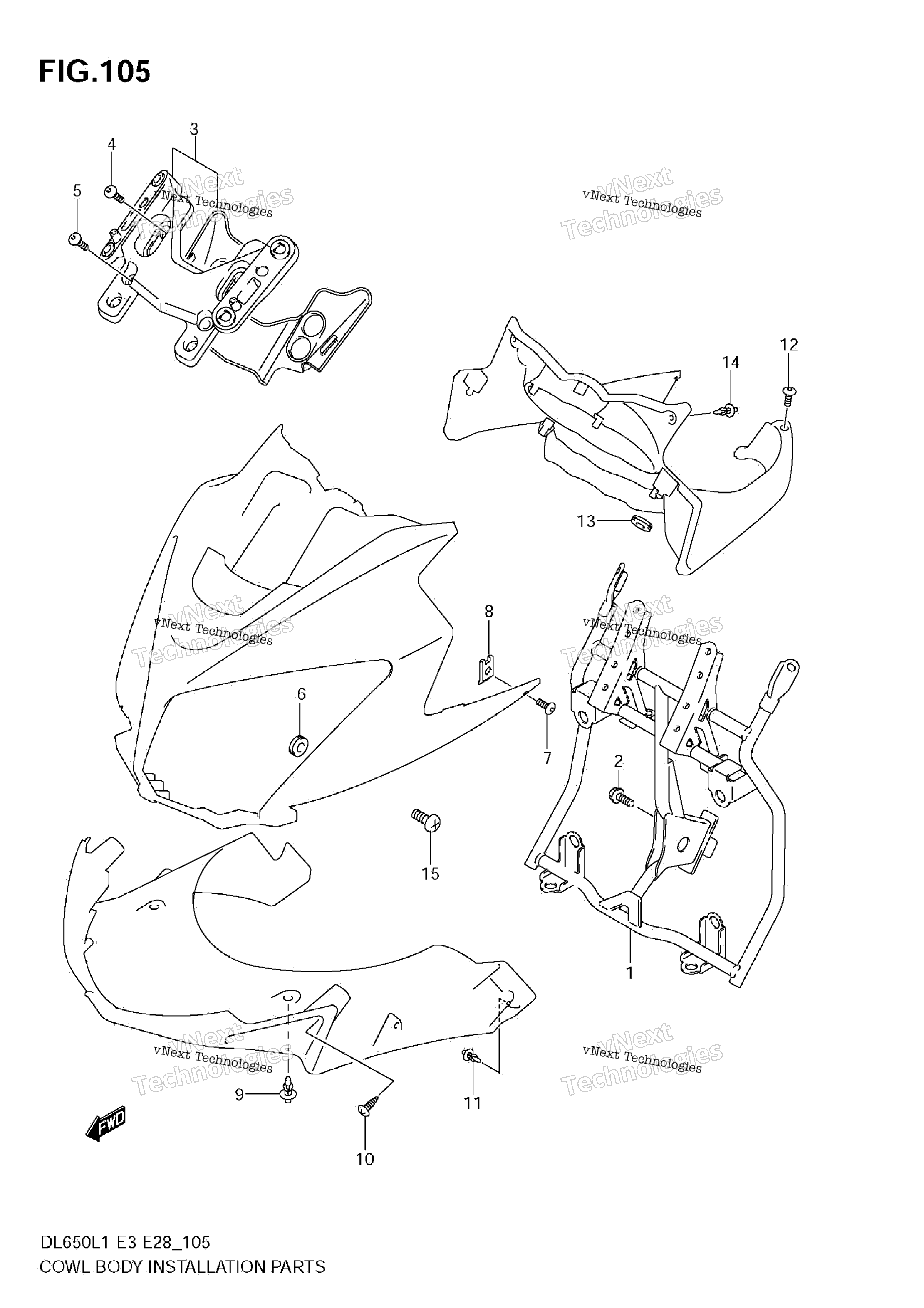 Cowl кузов Installation Parts