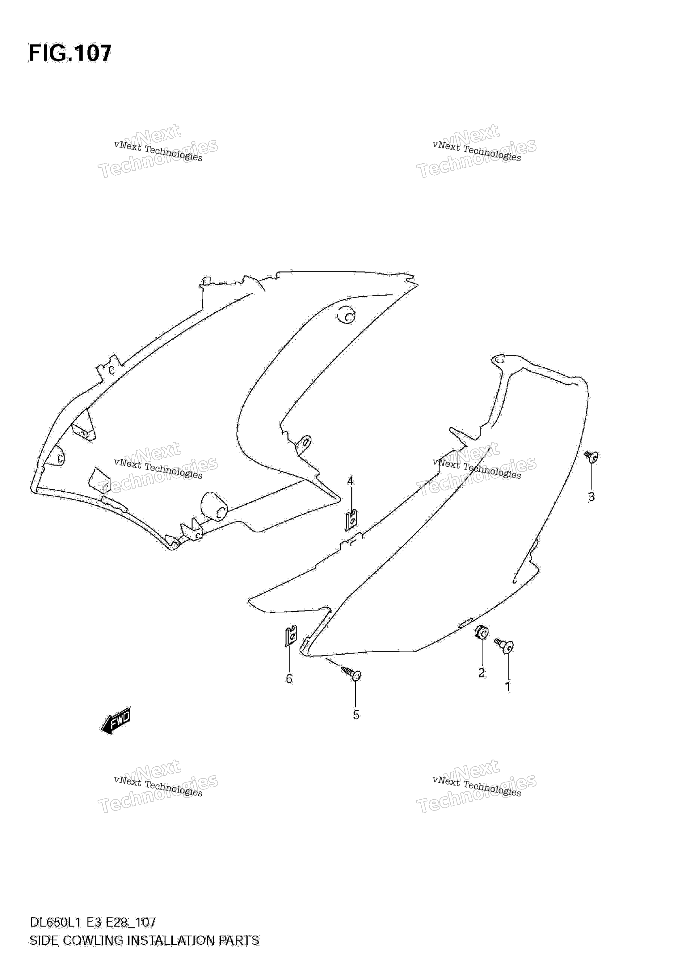 Боковой обтекатель Installation Parts