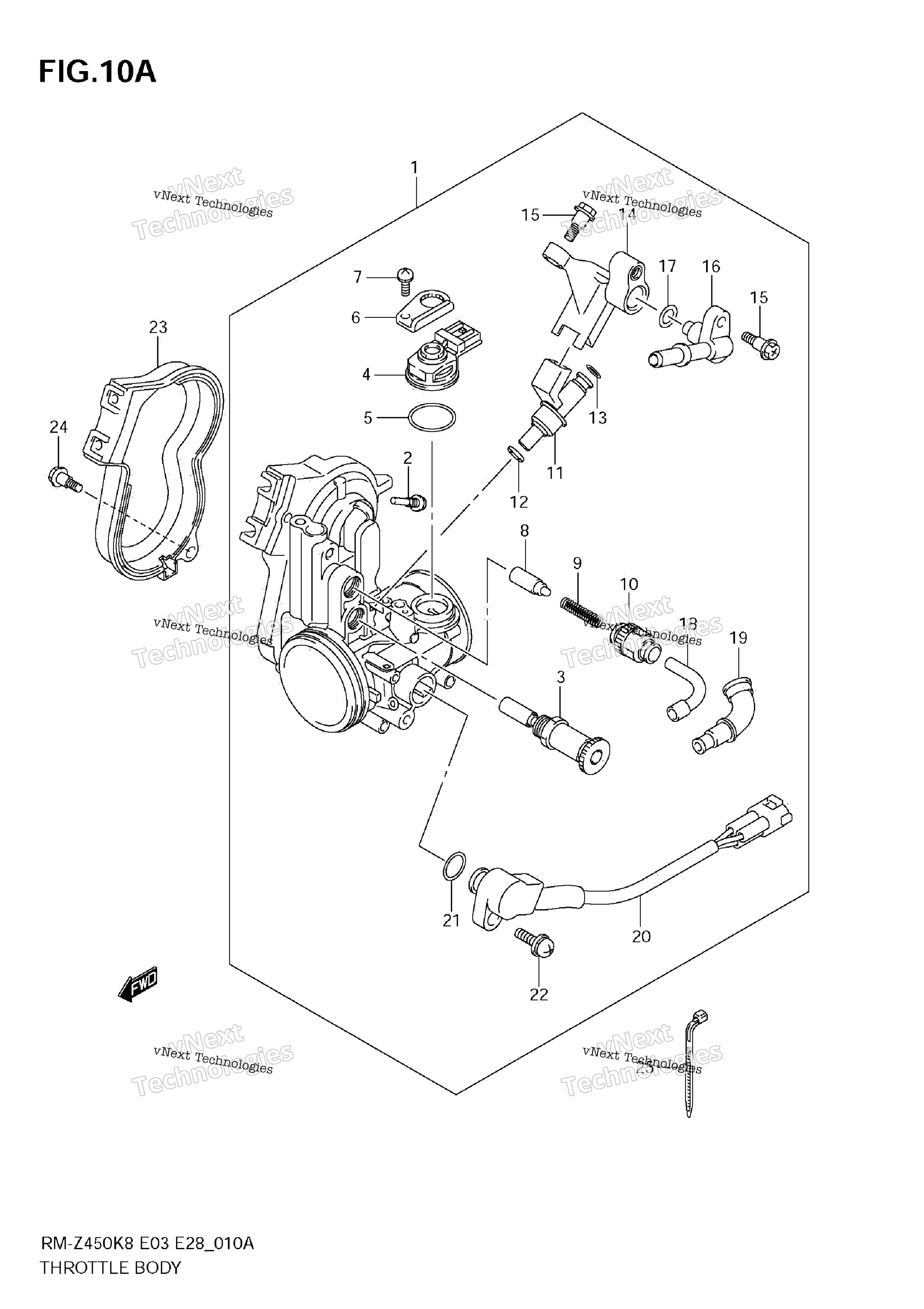 Дроссельный узел (Rm-Z450 L1)