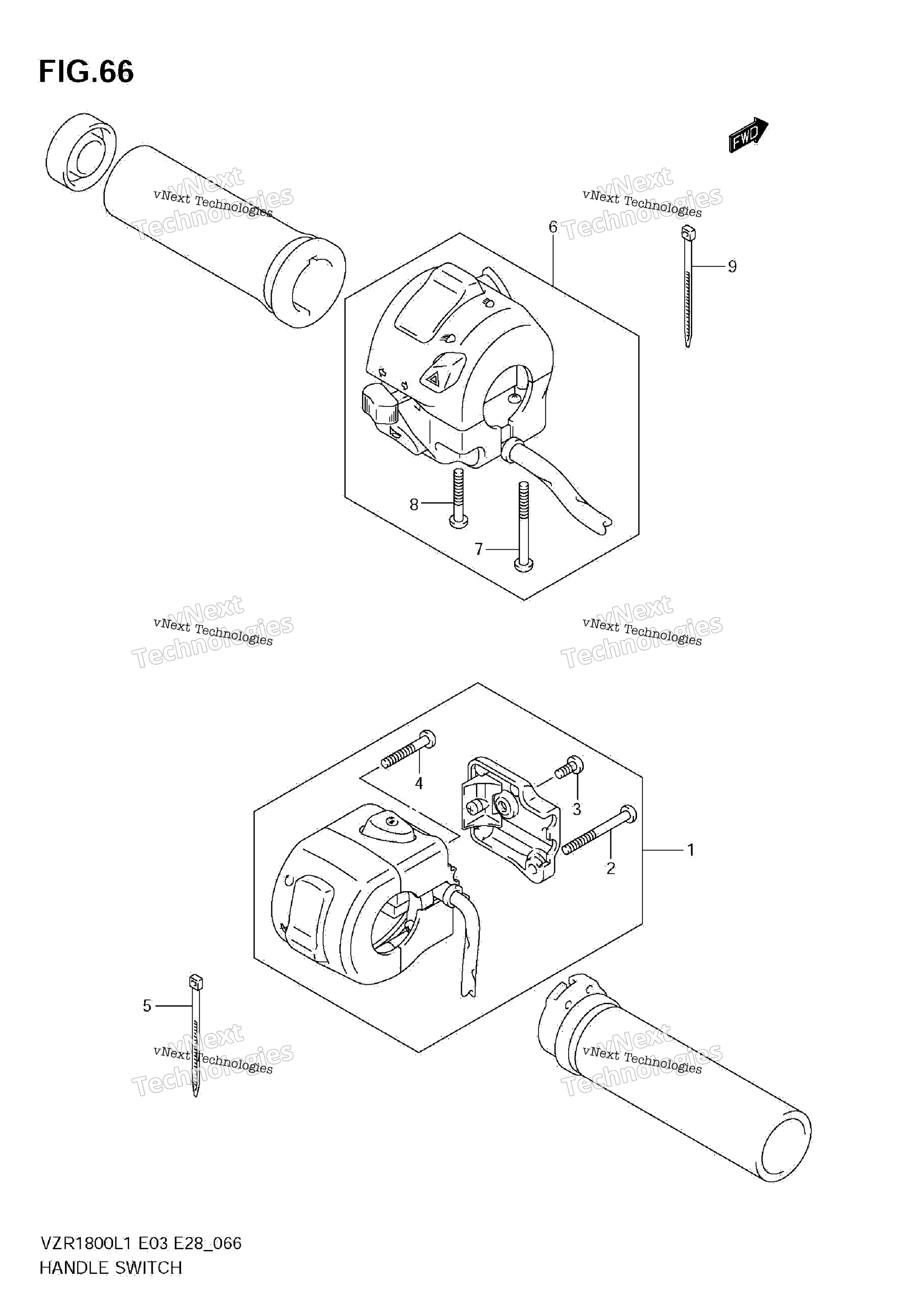 Переключатели на руле (Vzr1800 L1 E3)