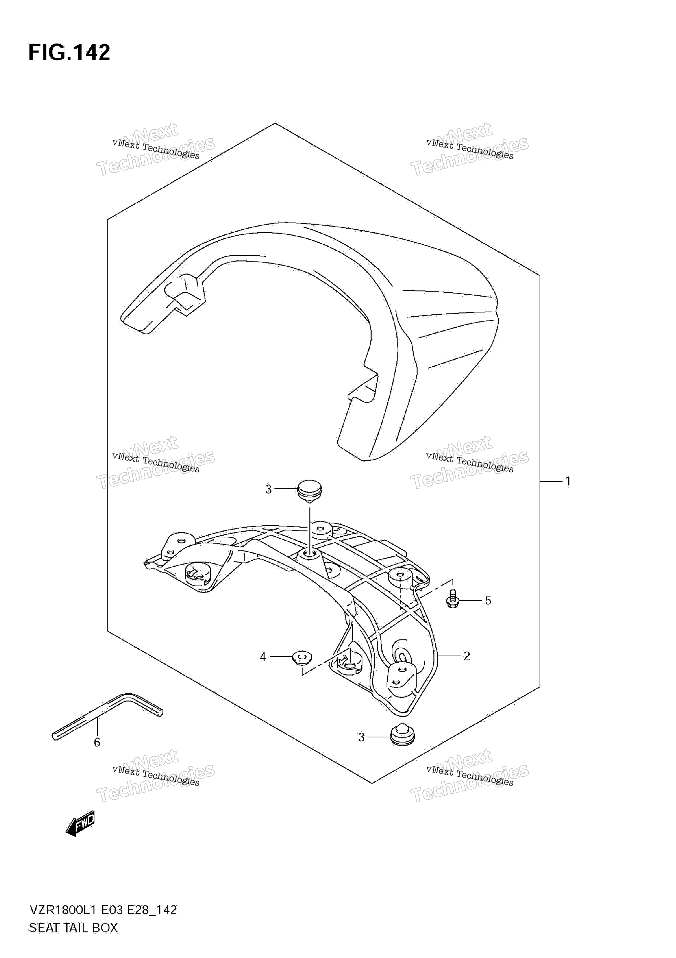 сиденье Tail Box (Vzr1800z L1 E3)