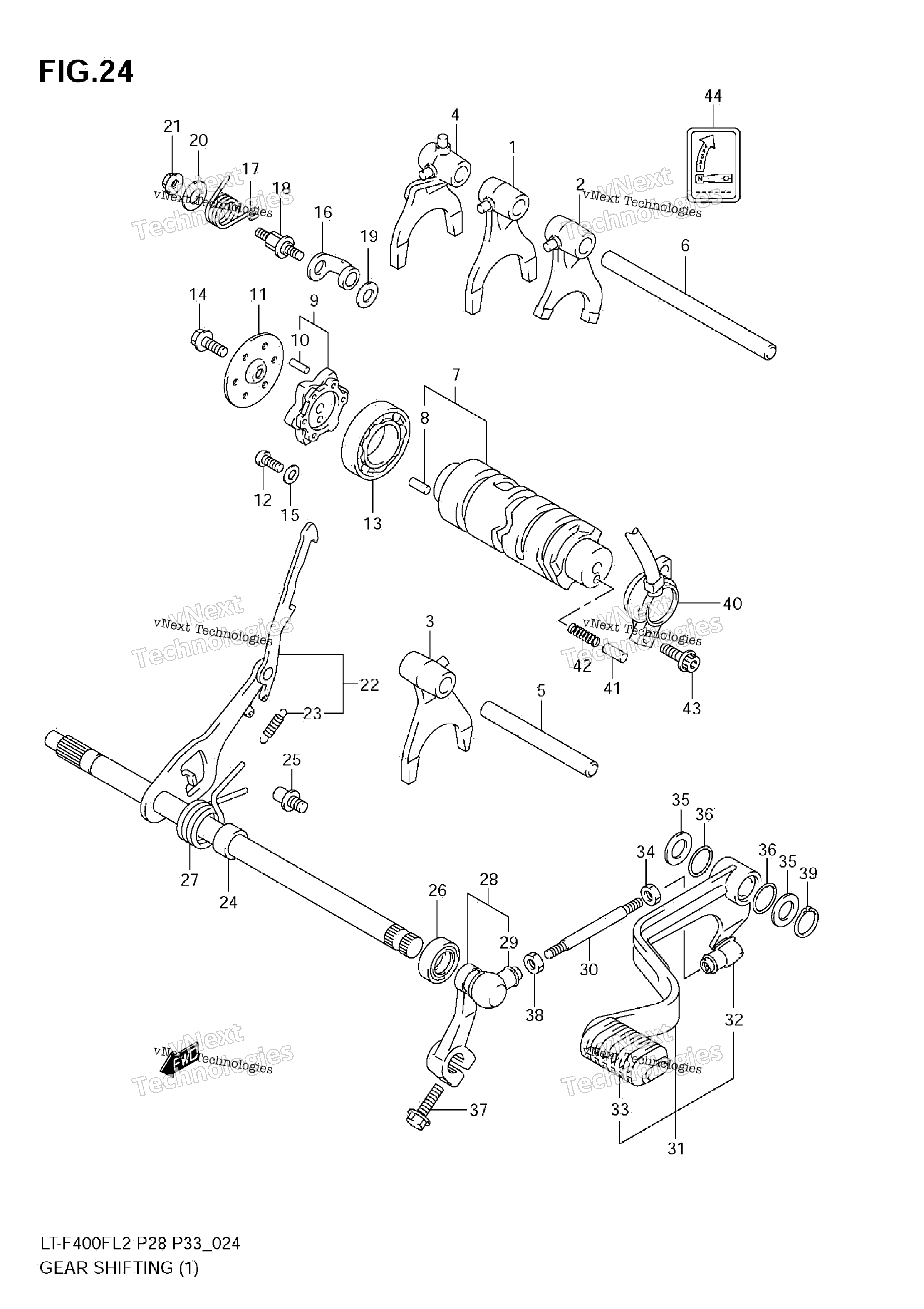передача Shifting (1) (Lt F400f E33)