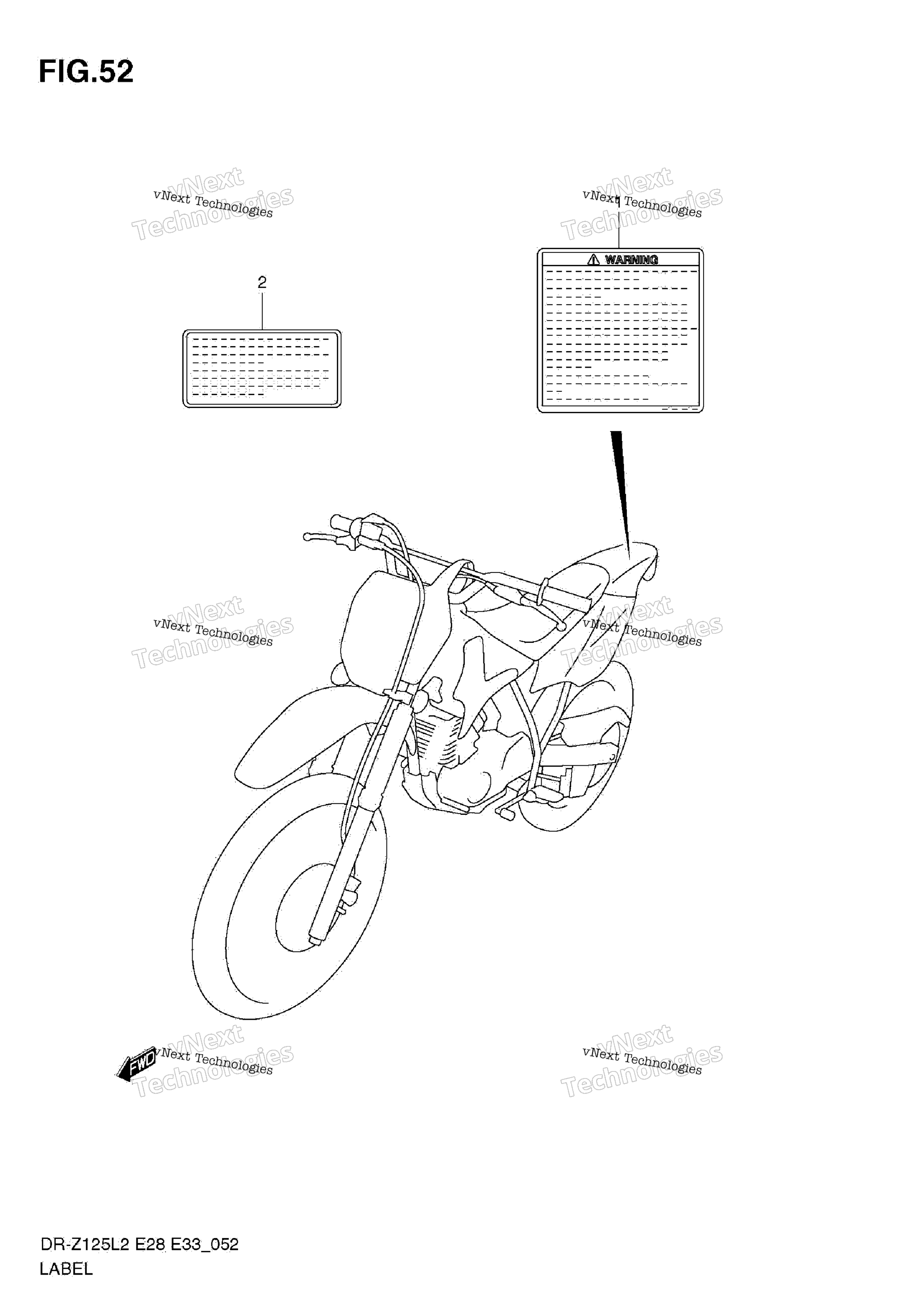 Шильдик (Dr-Z125l E33)