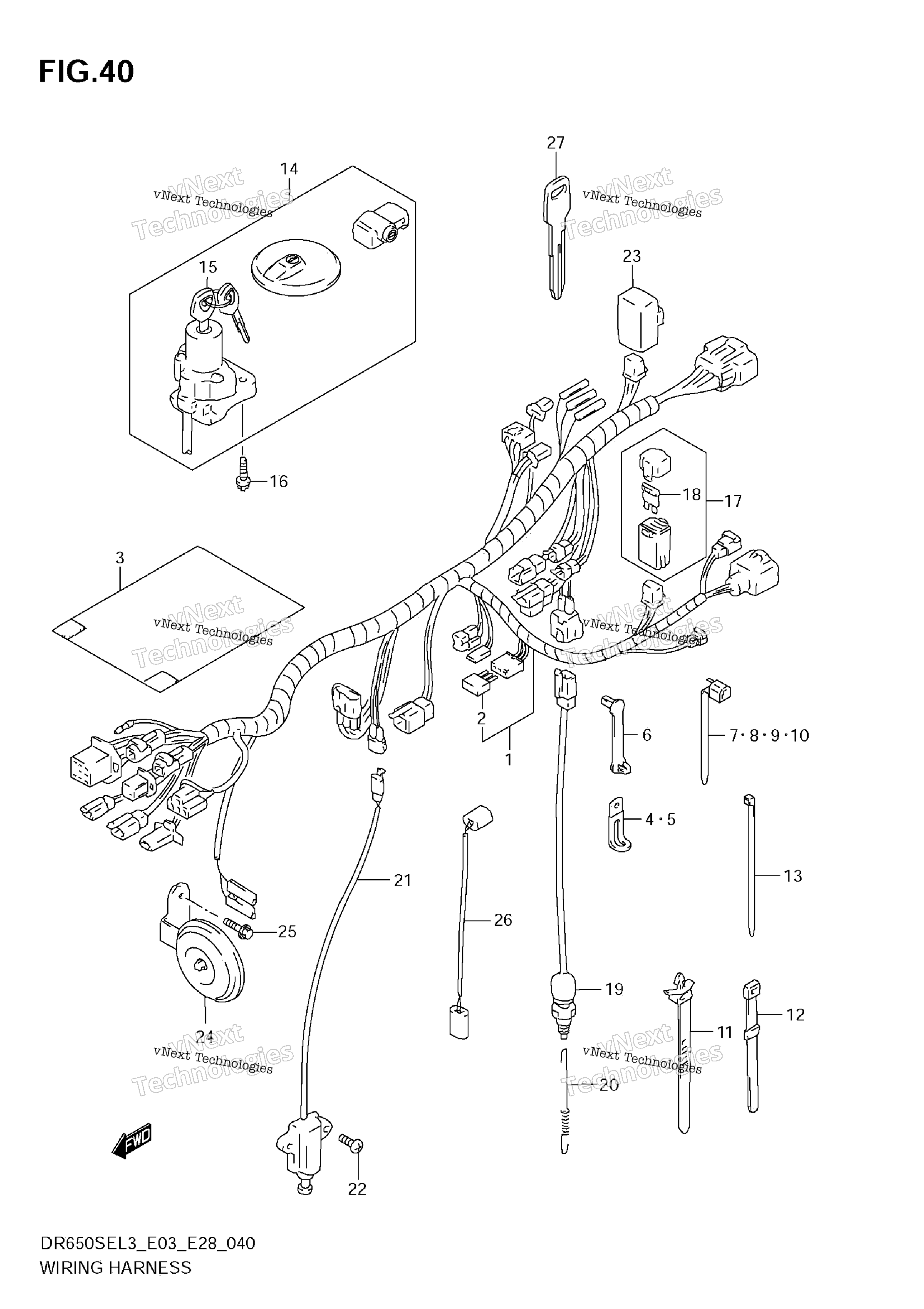 Жгут проводов (Dr650sel3 E33)