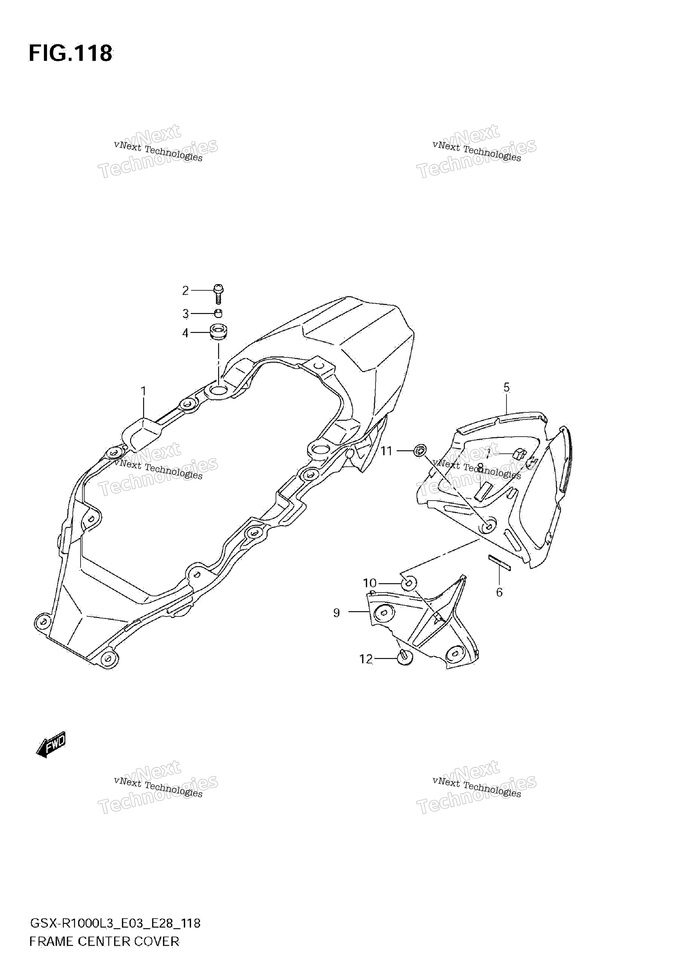 Рама Center Cover (Gsx-R1000zl3 E28)
