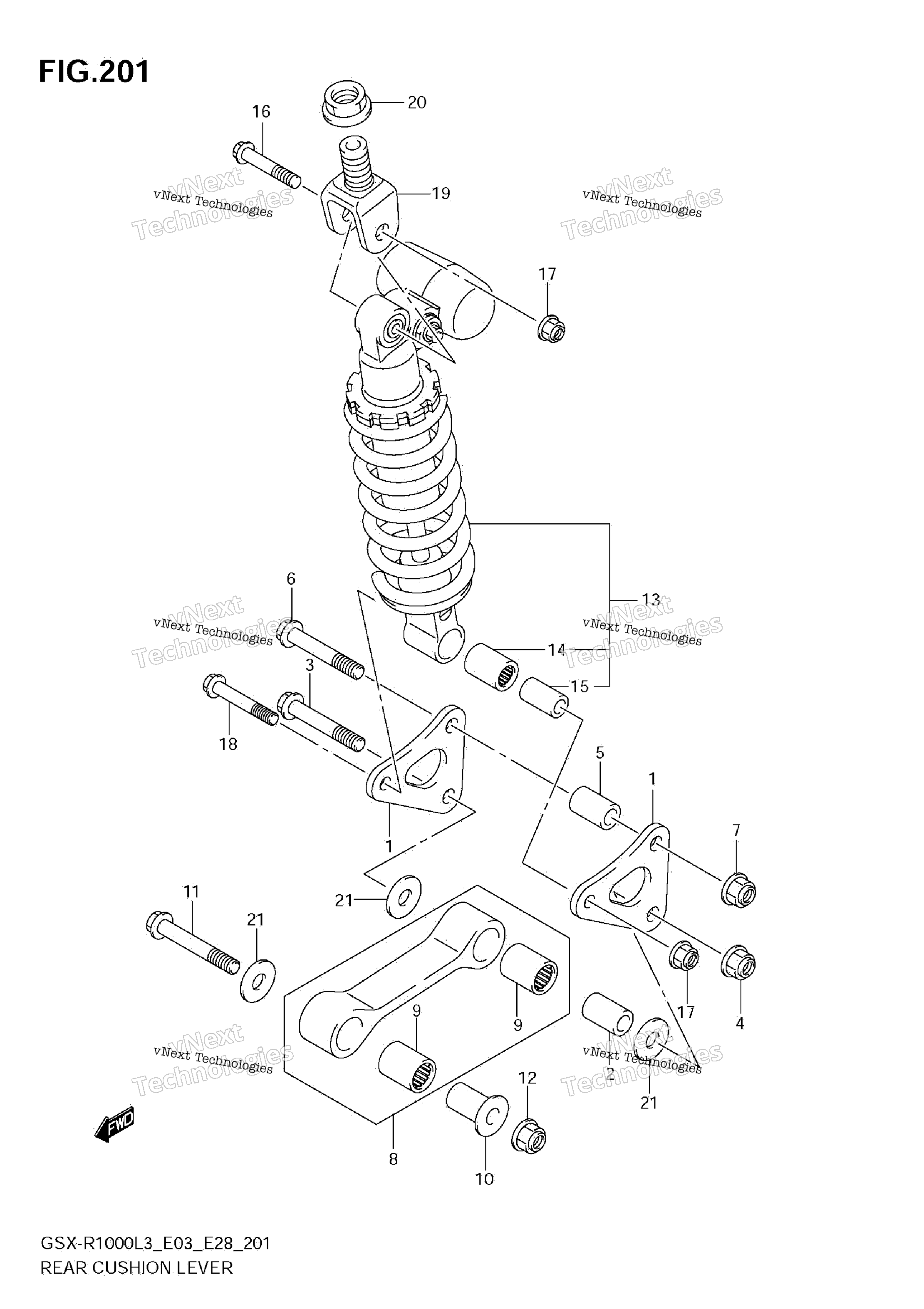 Рычаг заднего амортизатора (Gsx-R1000zl3 E03)