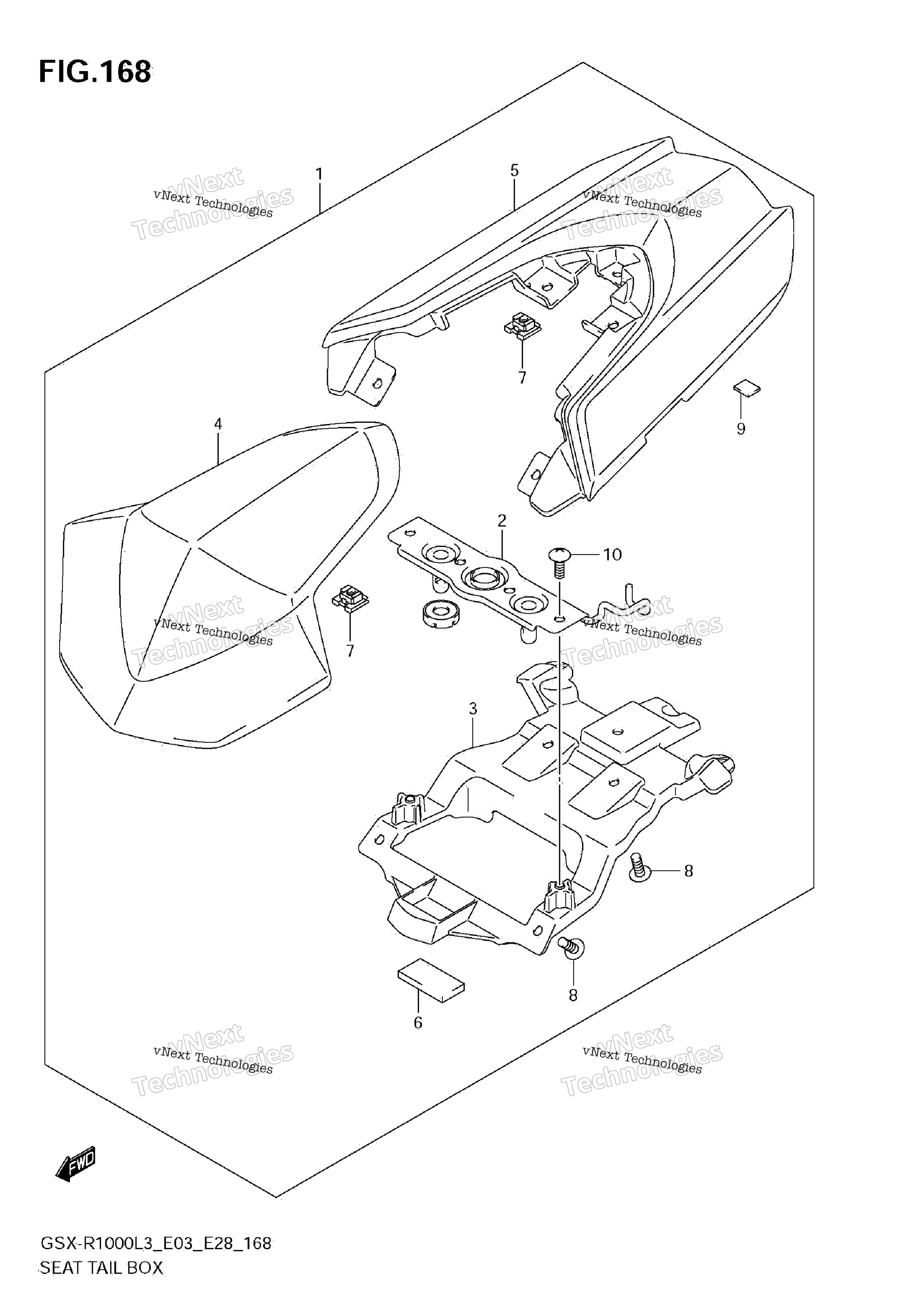 сиденье Tail Box (Gsx R1000zl3 E03)