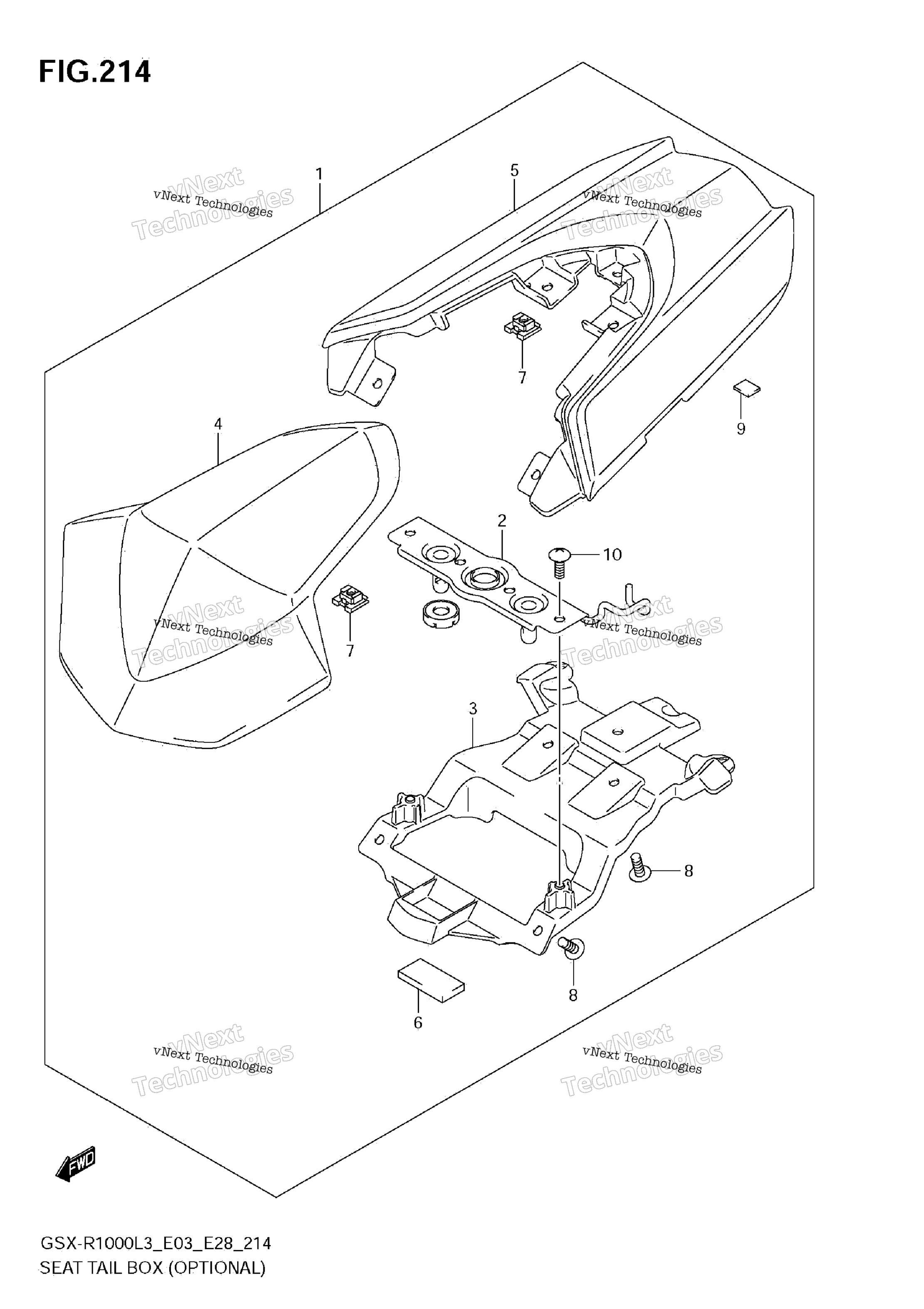 сиденье Tail Box (Optional) (Gsx R1000l3 E33)