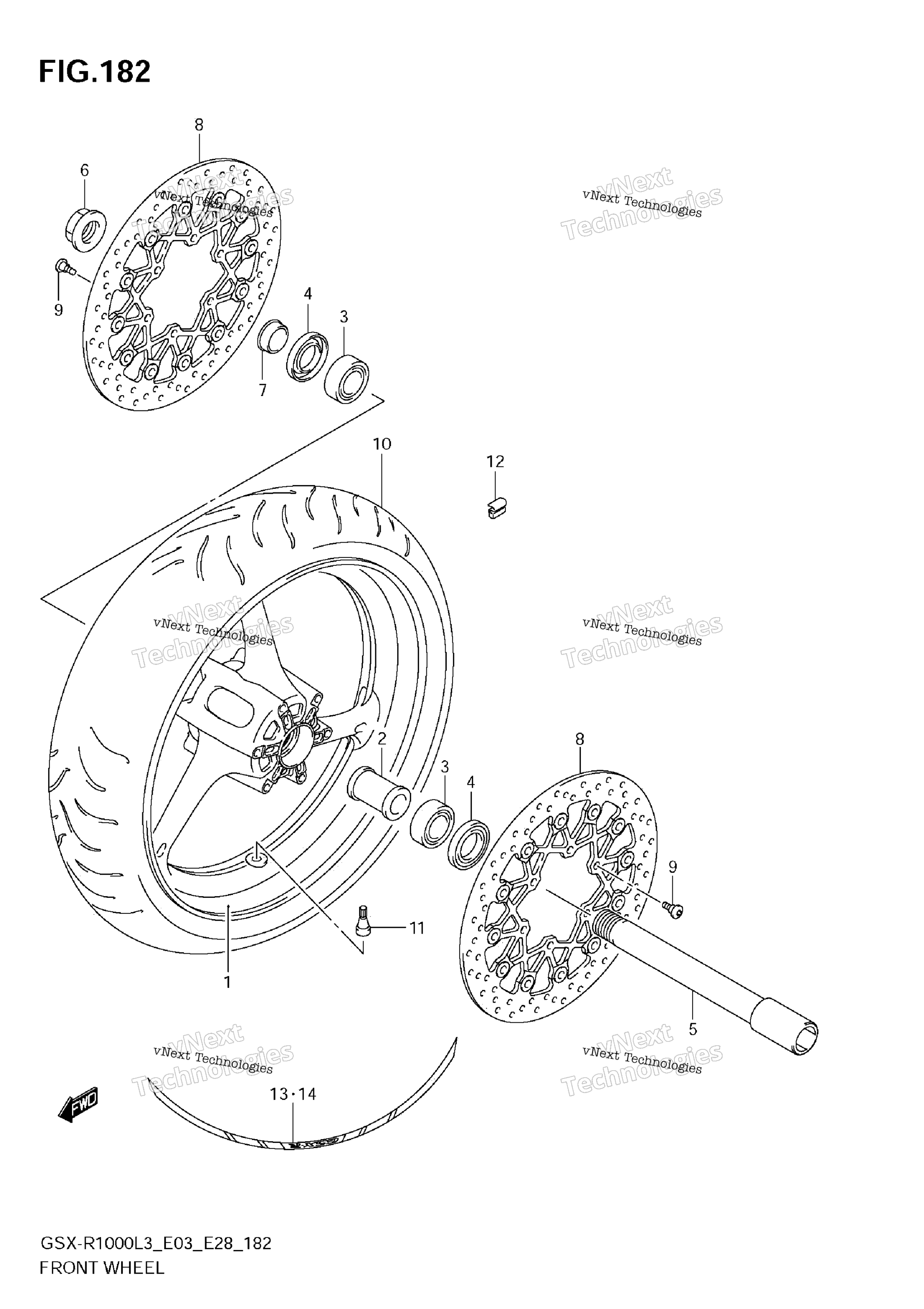 Переднее колесо (Gsx-R1000zl3 E28)