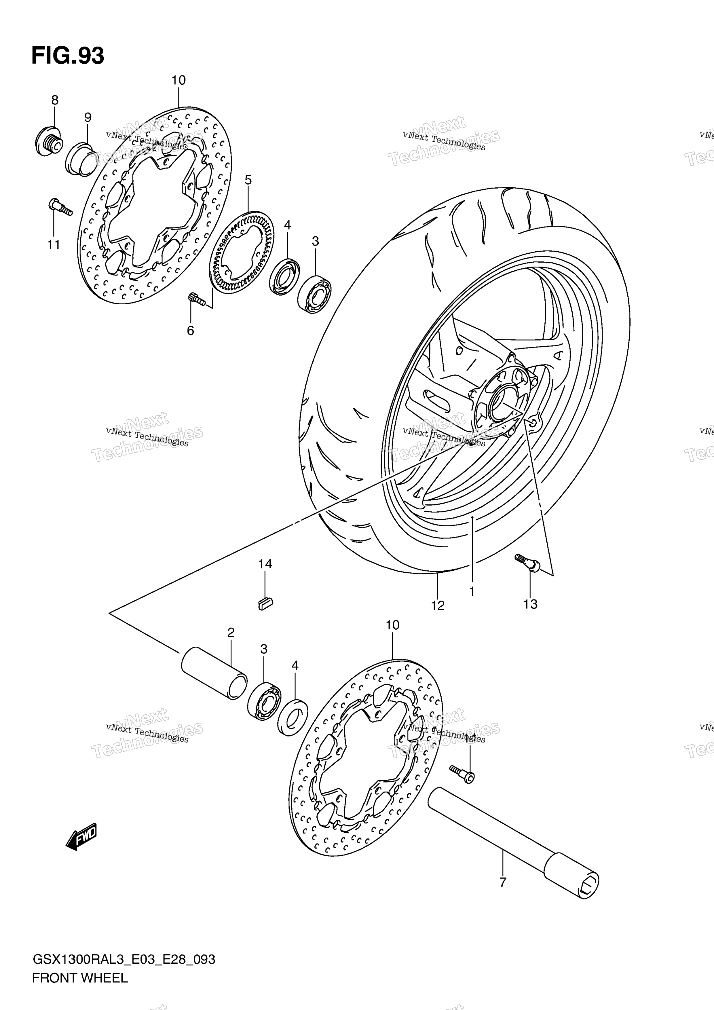 Переднее колесо (Gsx1300ral3 E33)