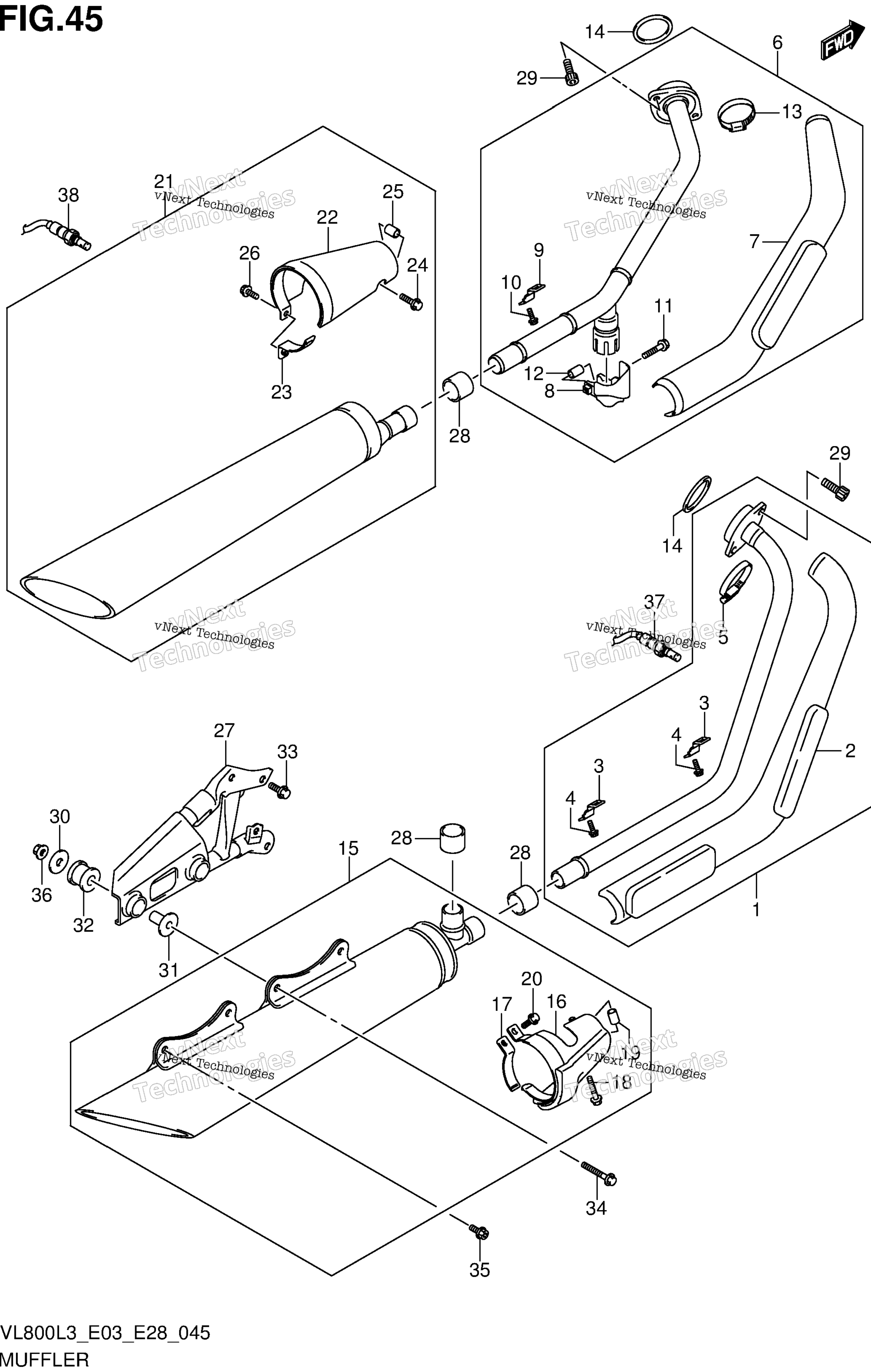 Глушитель (Vl800tl3 E33)