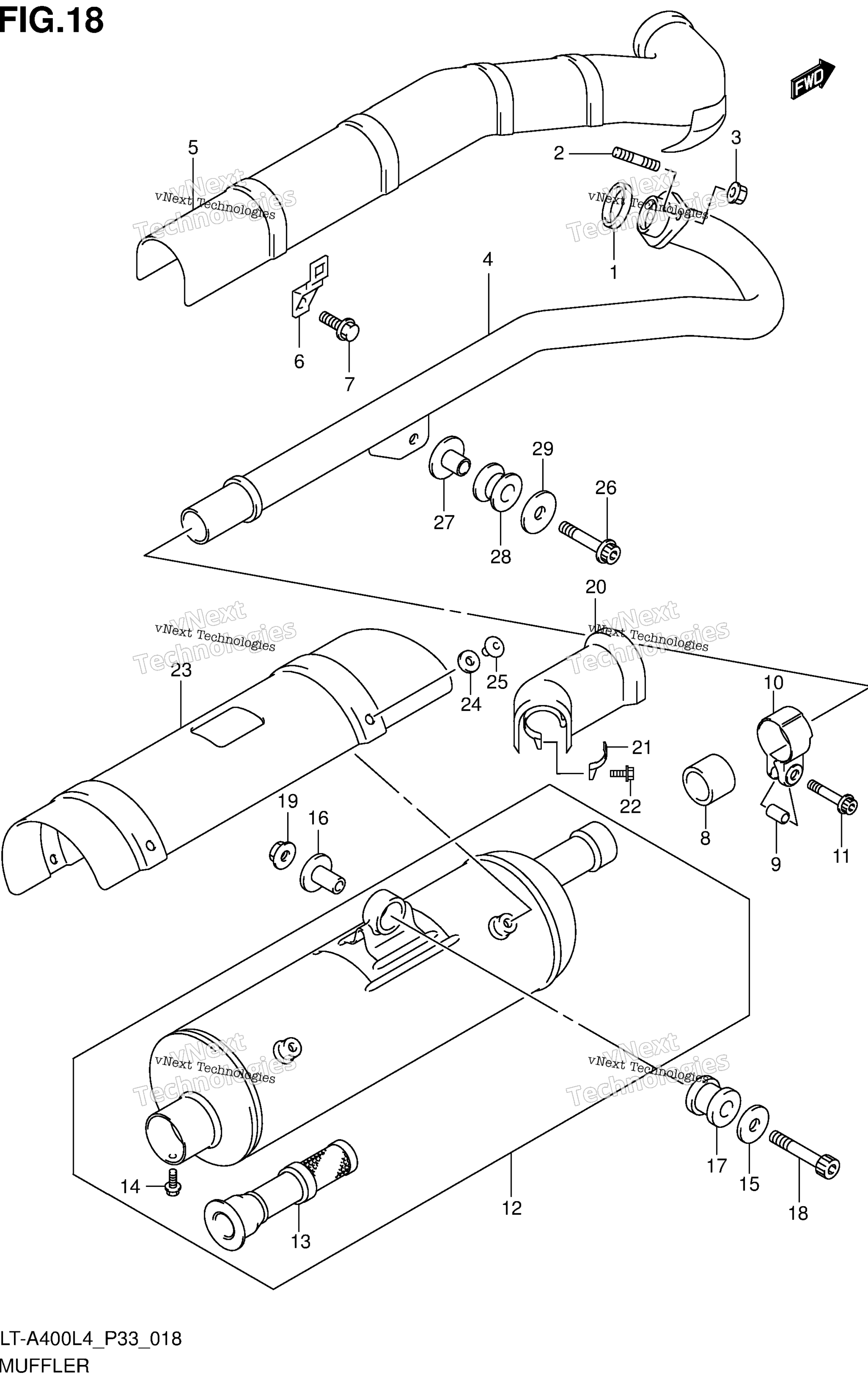 Глушитель (Lt-A400zl4 P33)