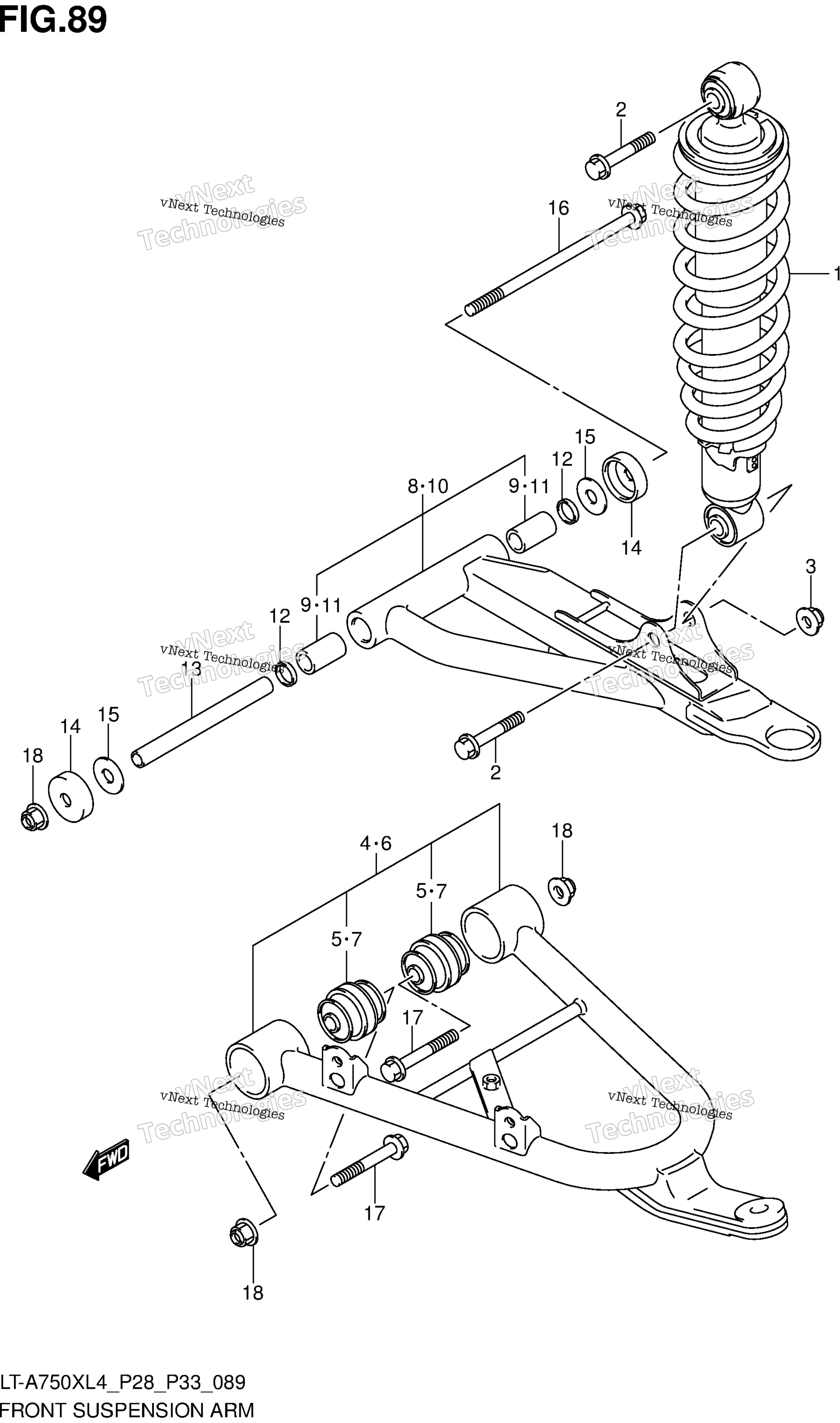 Передняя часть Suspension Arm