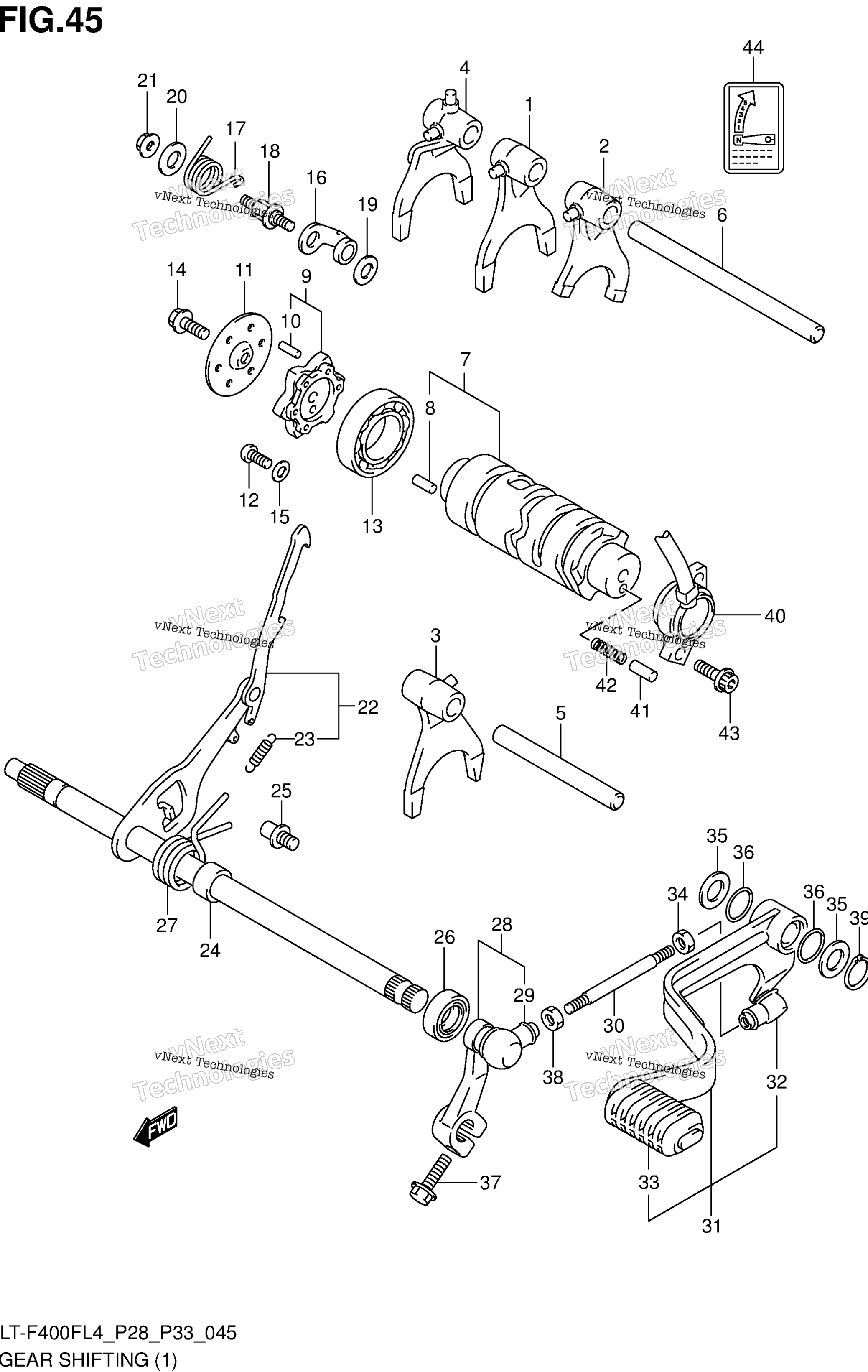 передача Shifting (1) (Lt F400fzl4 P28)