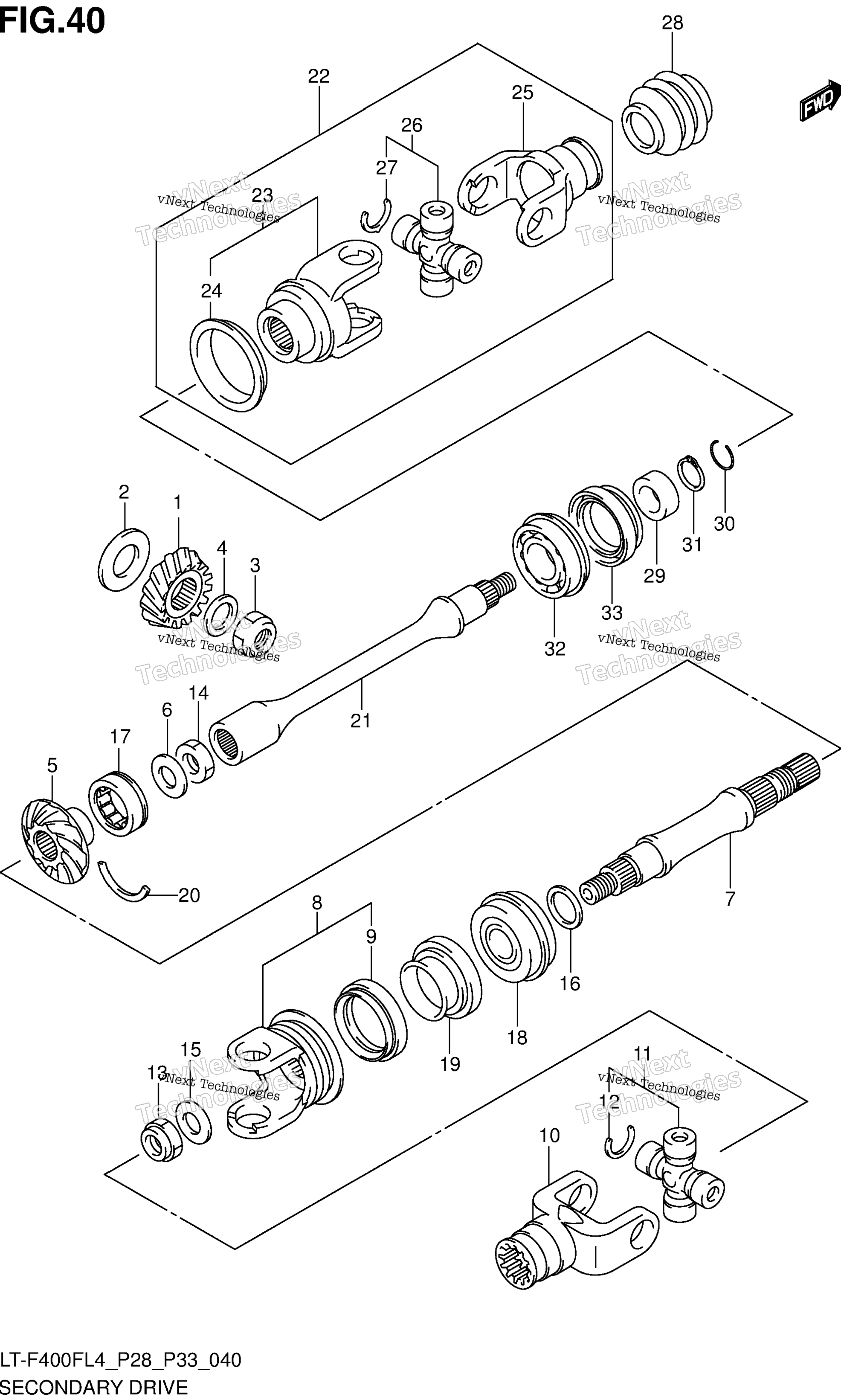 Secondary привод (Lt F400fl4 P33)