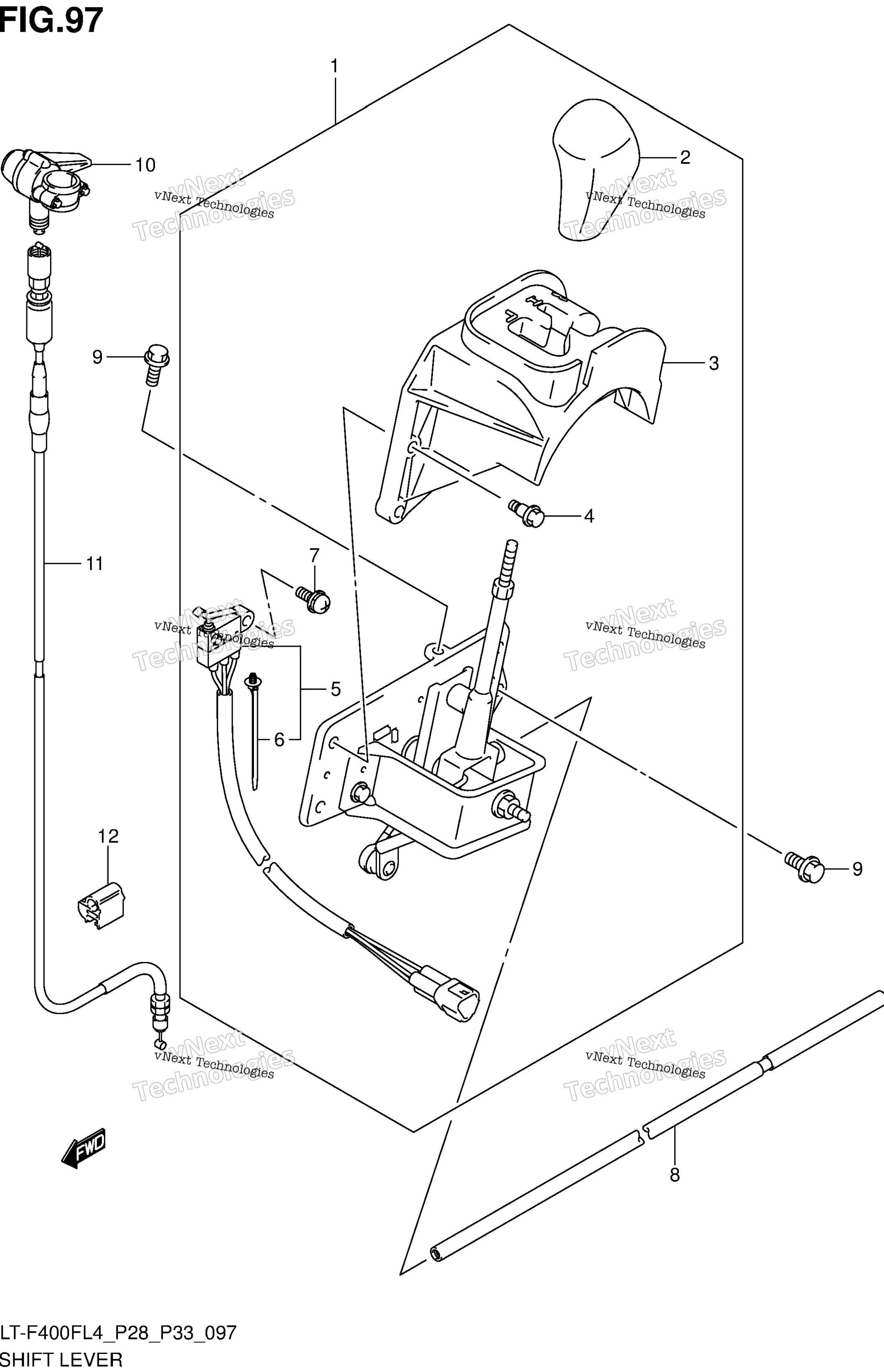 Shift рычаг (Lt F400fzl4 P33)