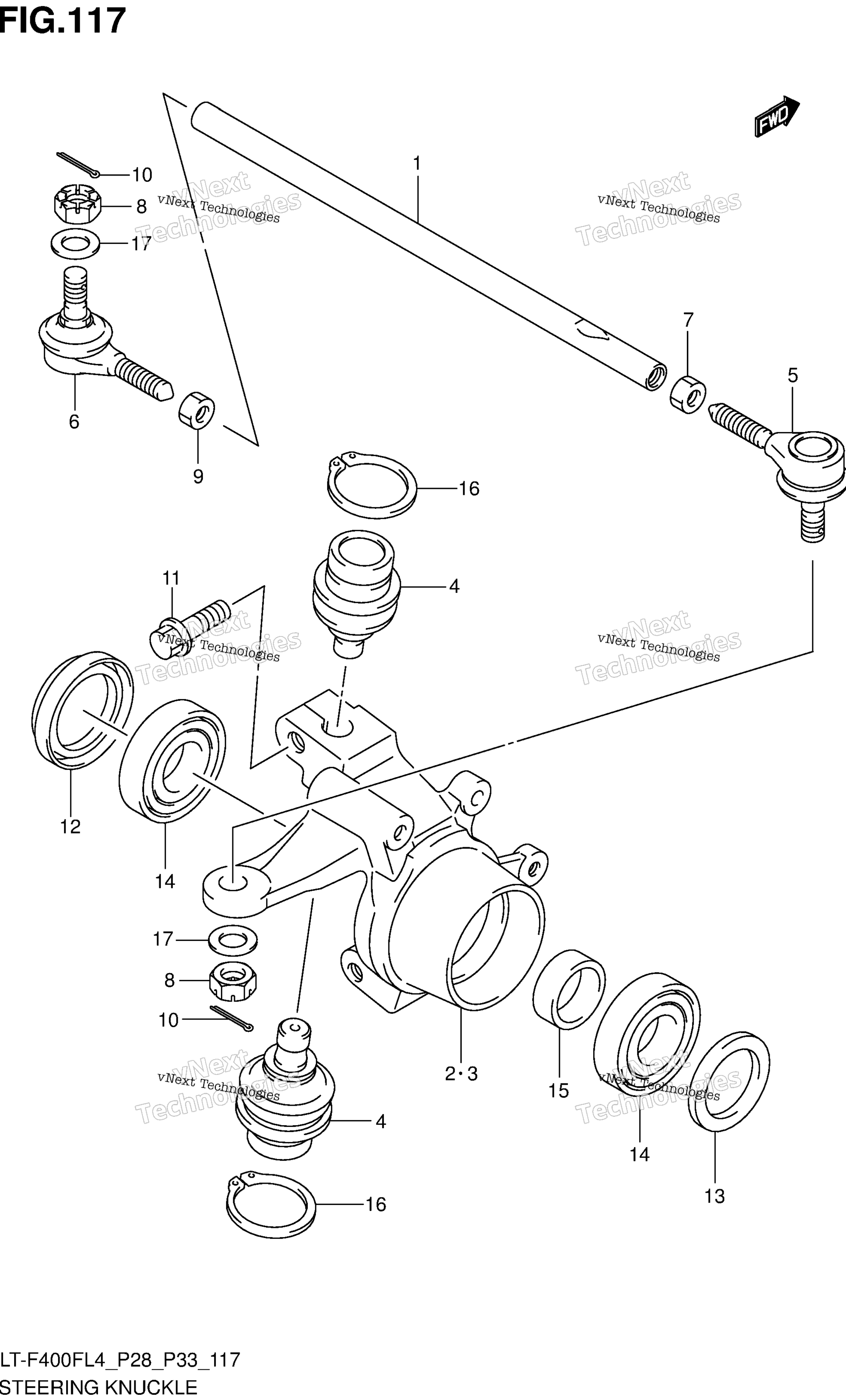 Рулевое управление Knuckle (Lt-F400fzl4 P33)