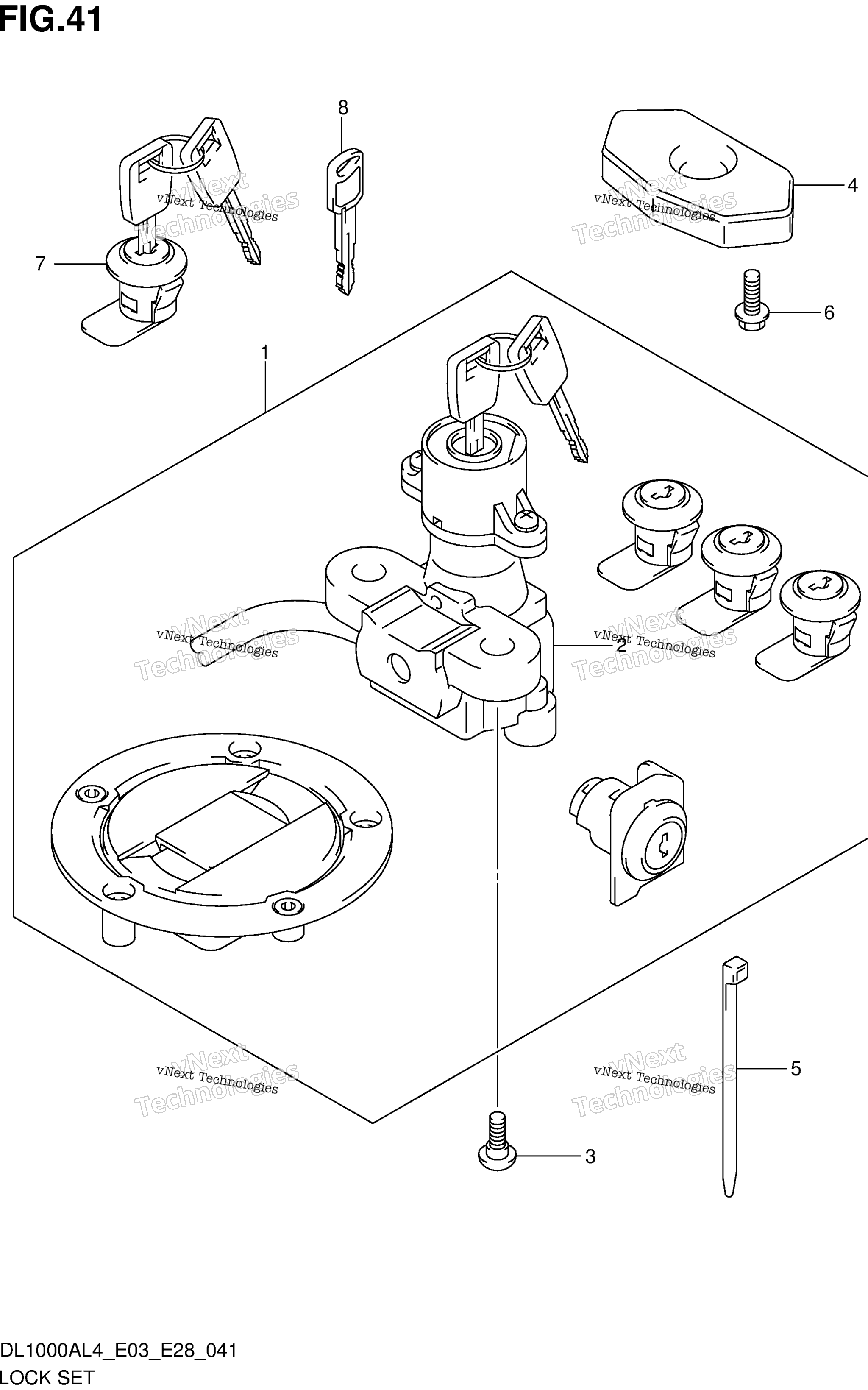 Замок (For Pannir Case) (Dl1000al4 E28)