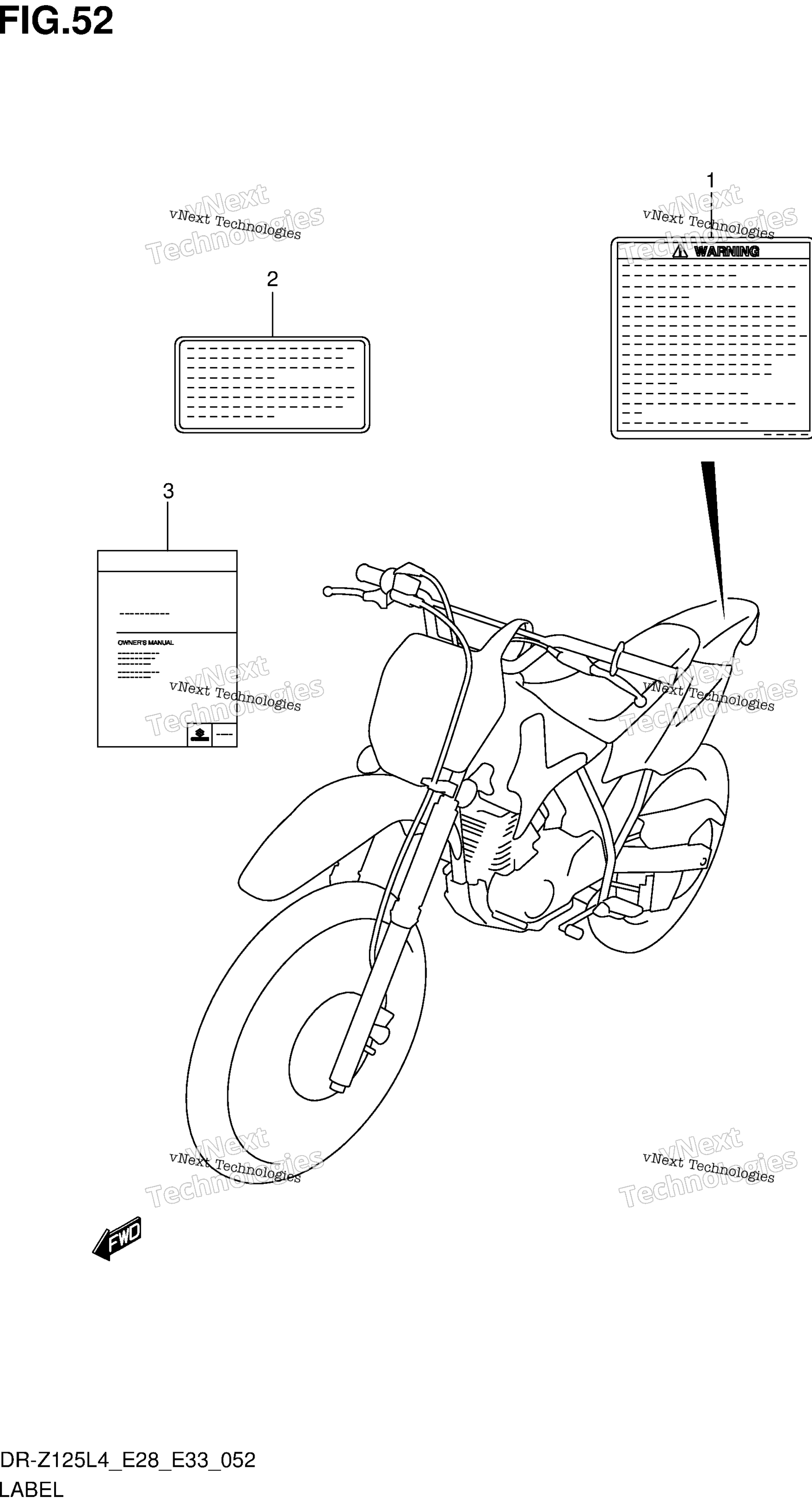 Шильдик (Dr-Z125ll4 E33)