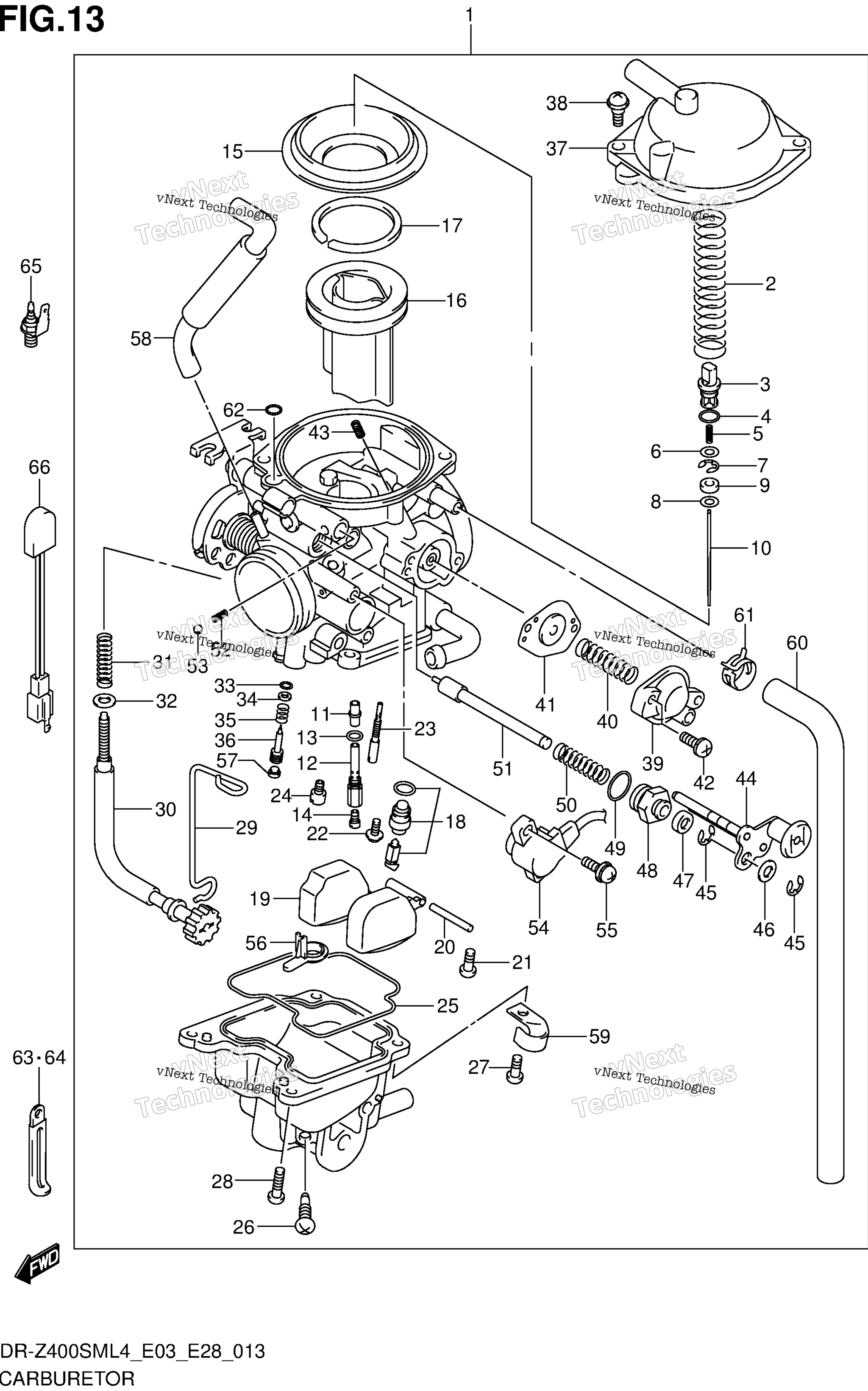 Карбюратор (Dr-Z400sml4 E28)
