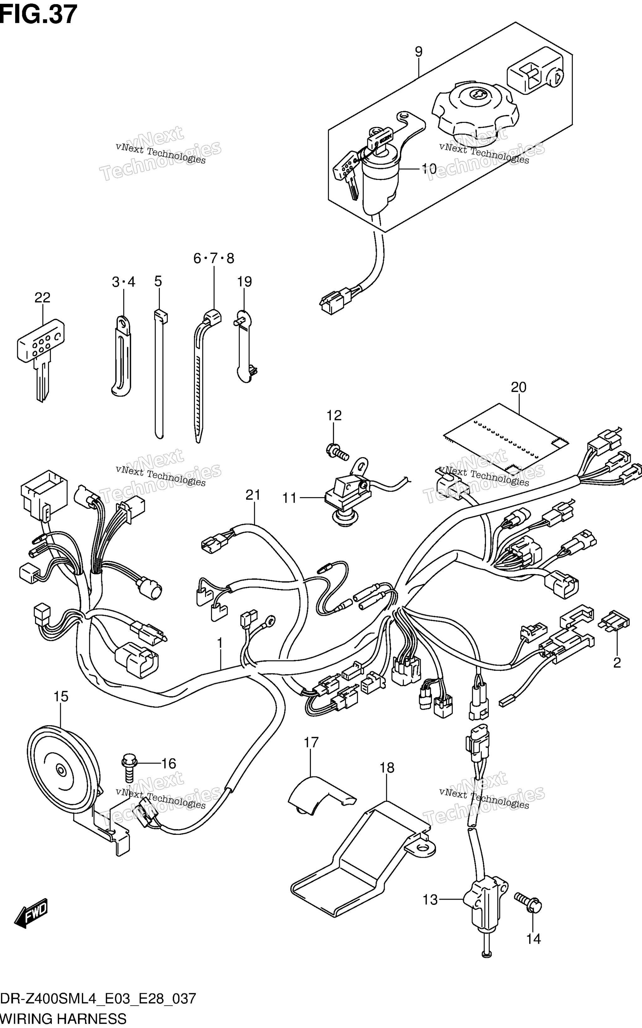 Жгут проводов (Dr-Z400sml4 E33)