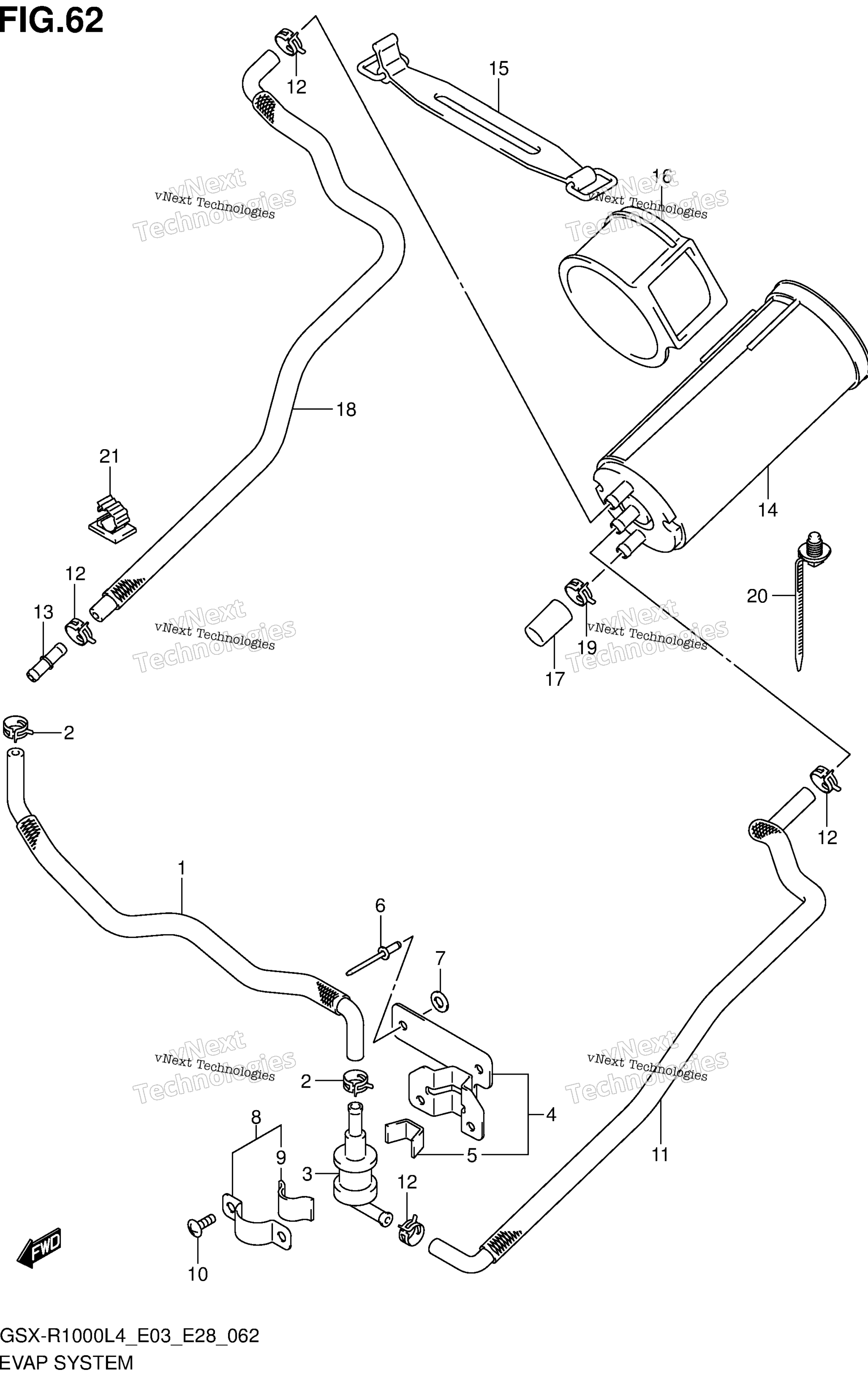 Система испарения (Gsx-R1000l4 E33)