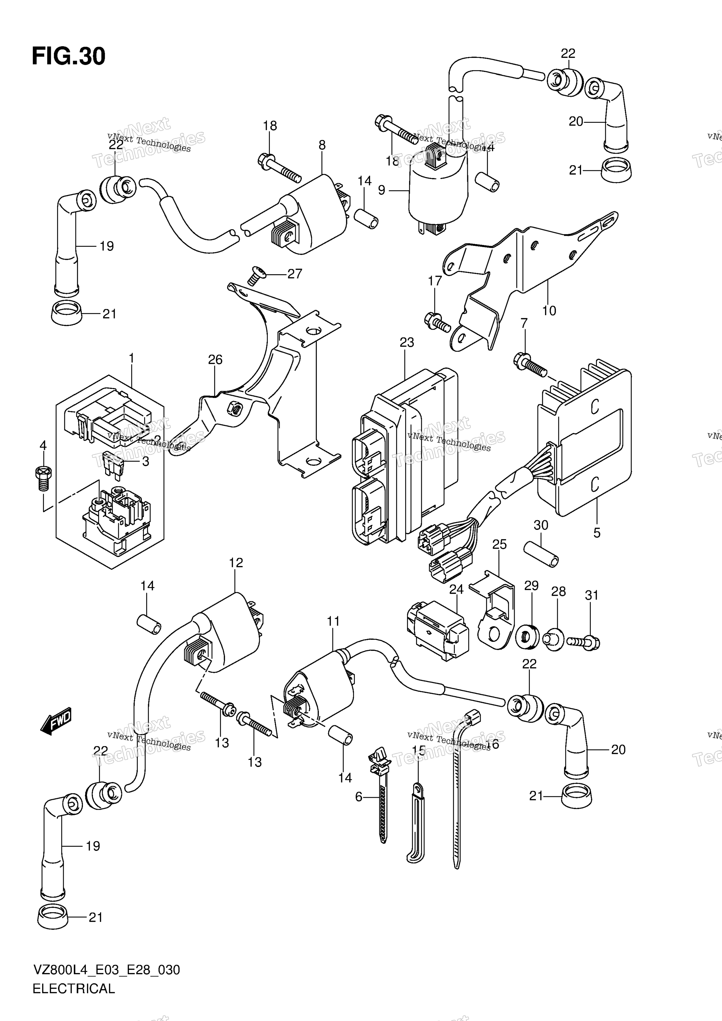 Электрооборудование (Vz800l4 E03)