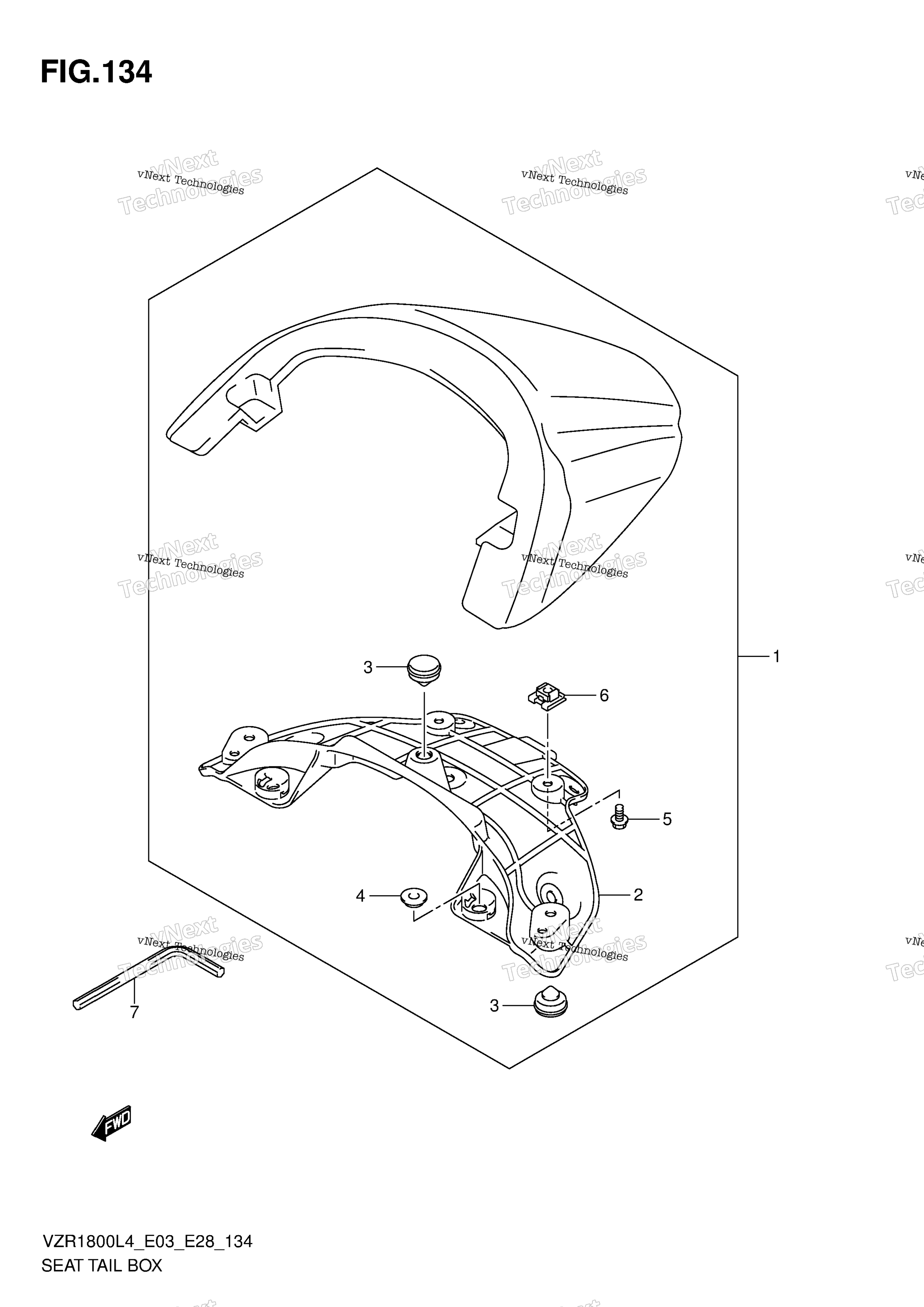 сиденье Tail Box (Vzr1800l4 E03)