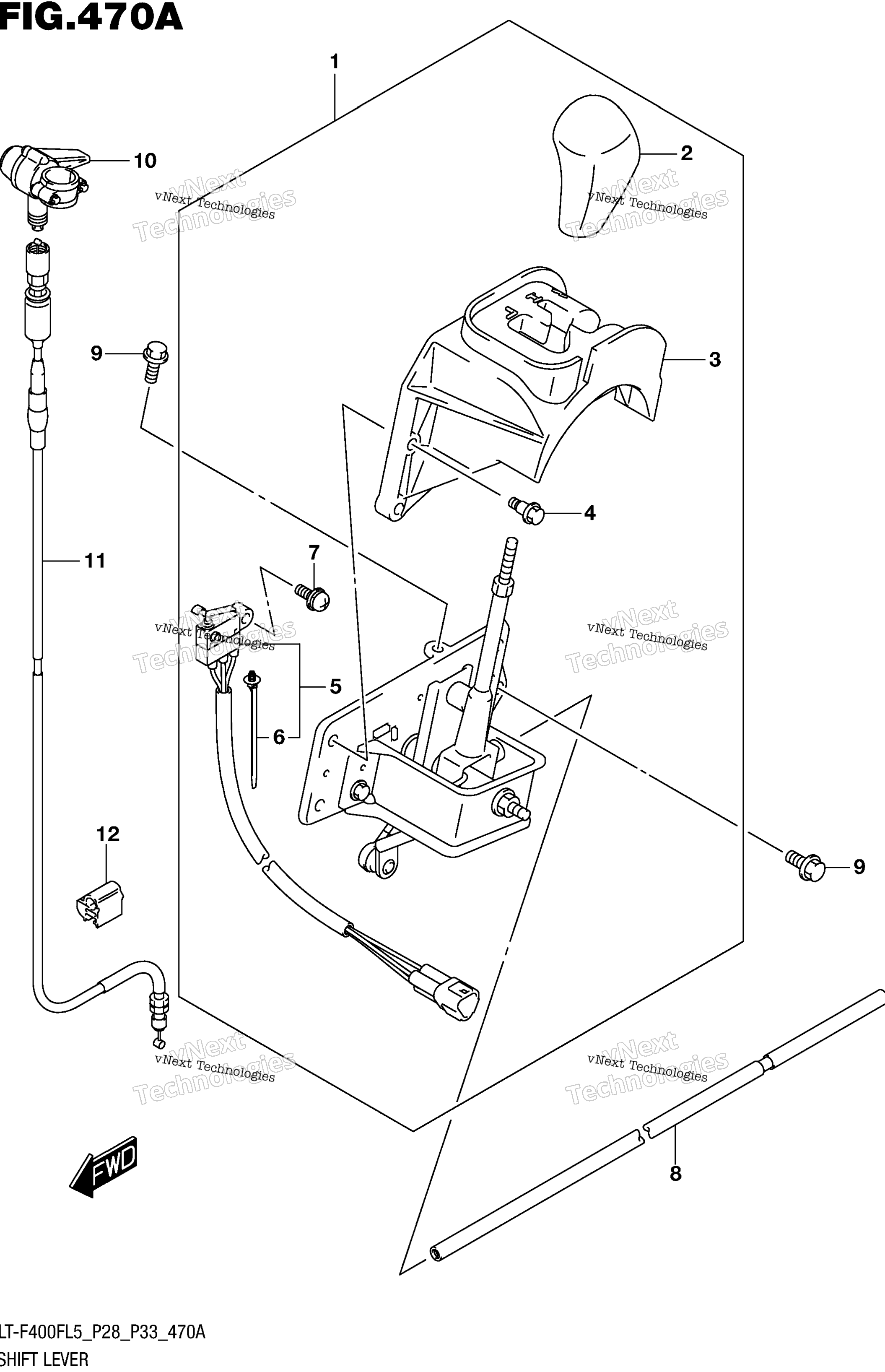 Shift рычаг (Lt F400fl5 P28)