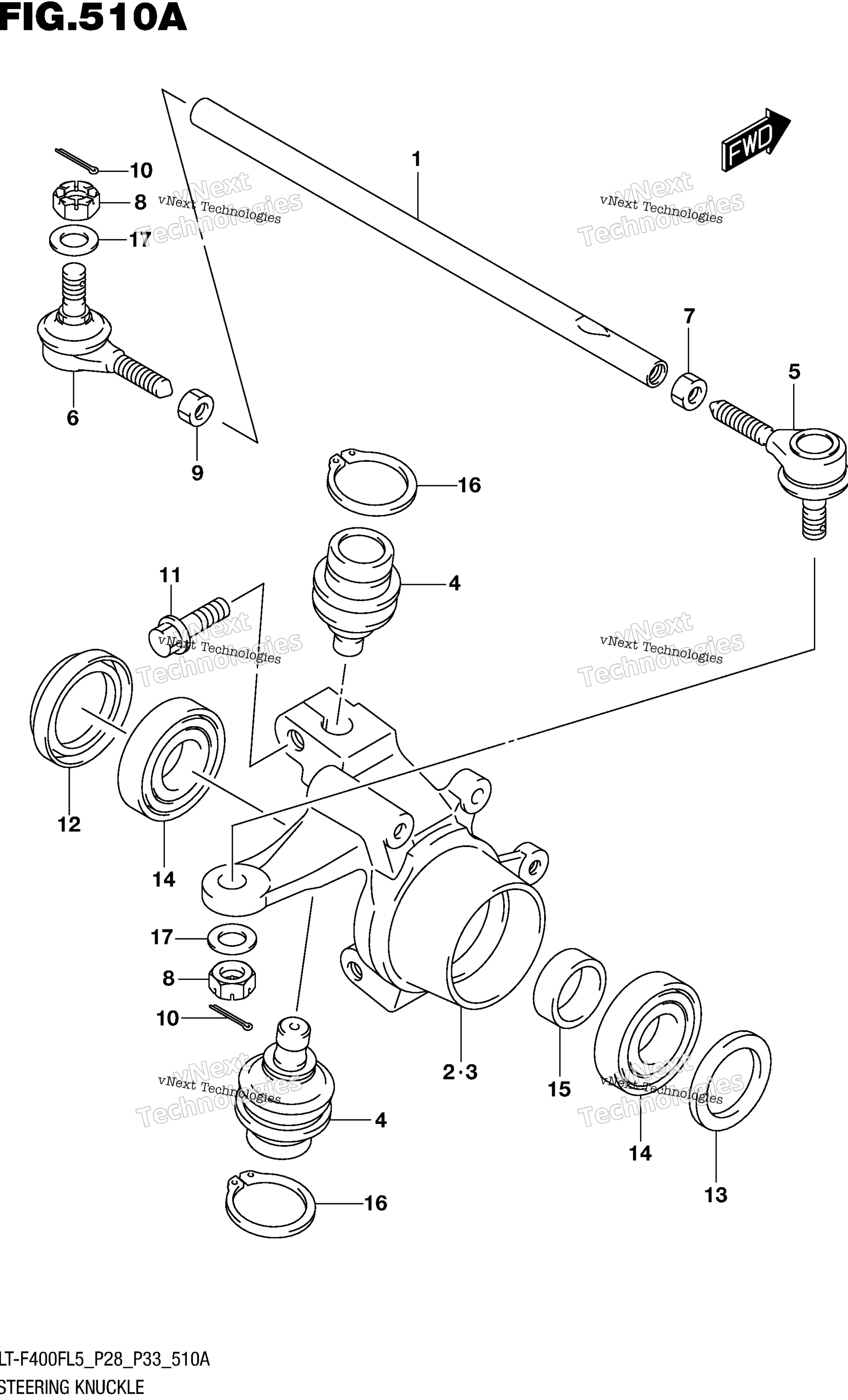 Рулевое управление Knuckle (Lt-F400fl5 P28)