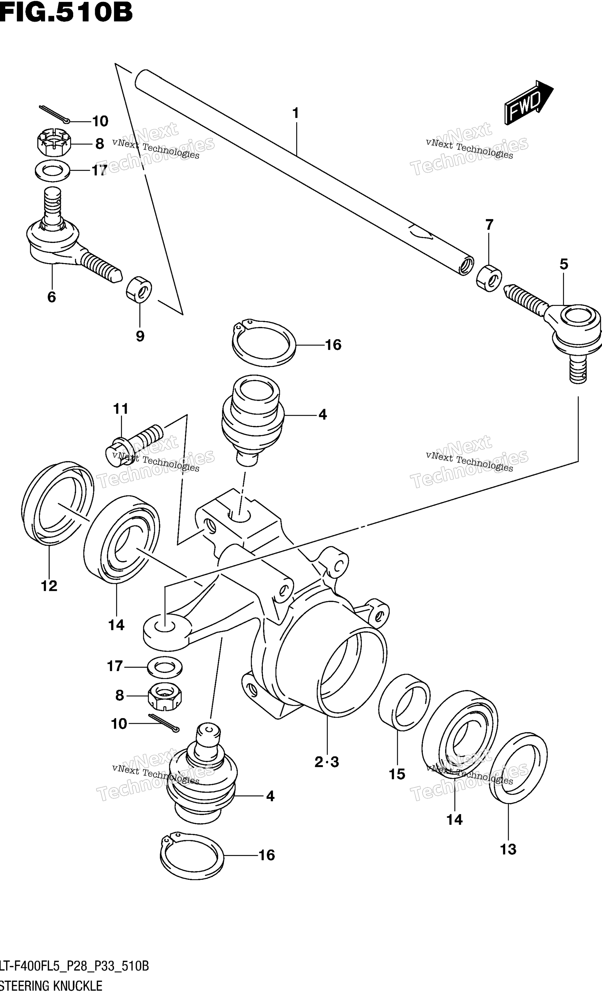 Рулевое управление Knuckle (Lt-F400fl5 P33)