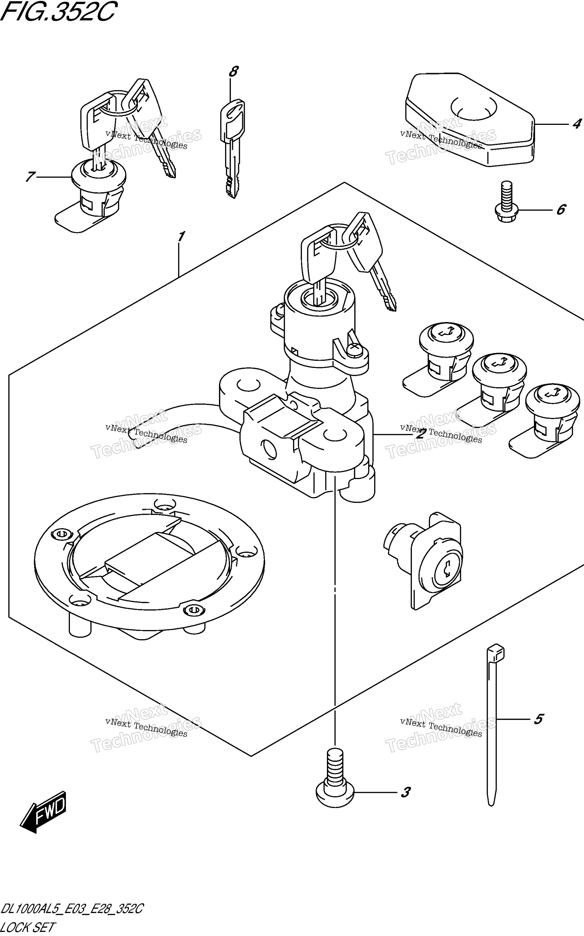 Замок (For Pannir Case) (Dl1000al5 E28)