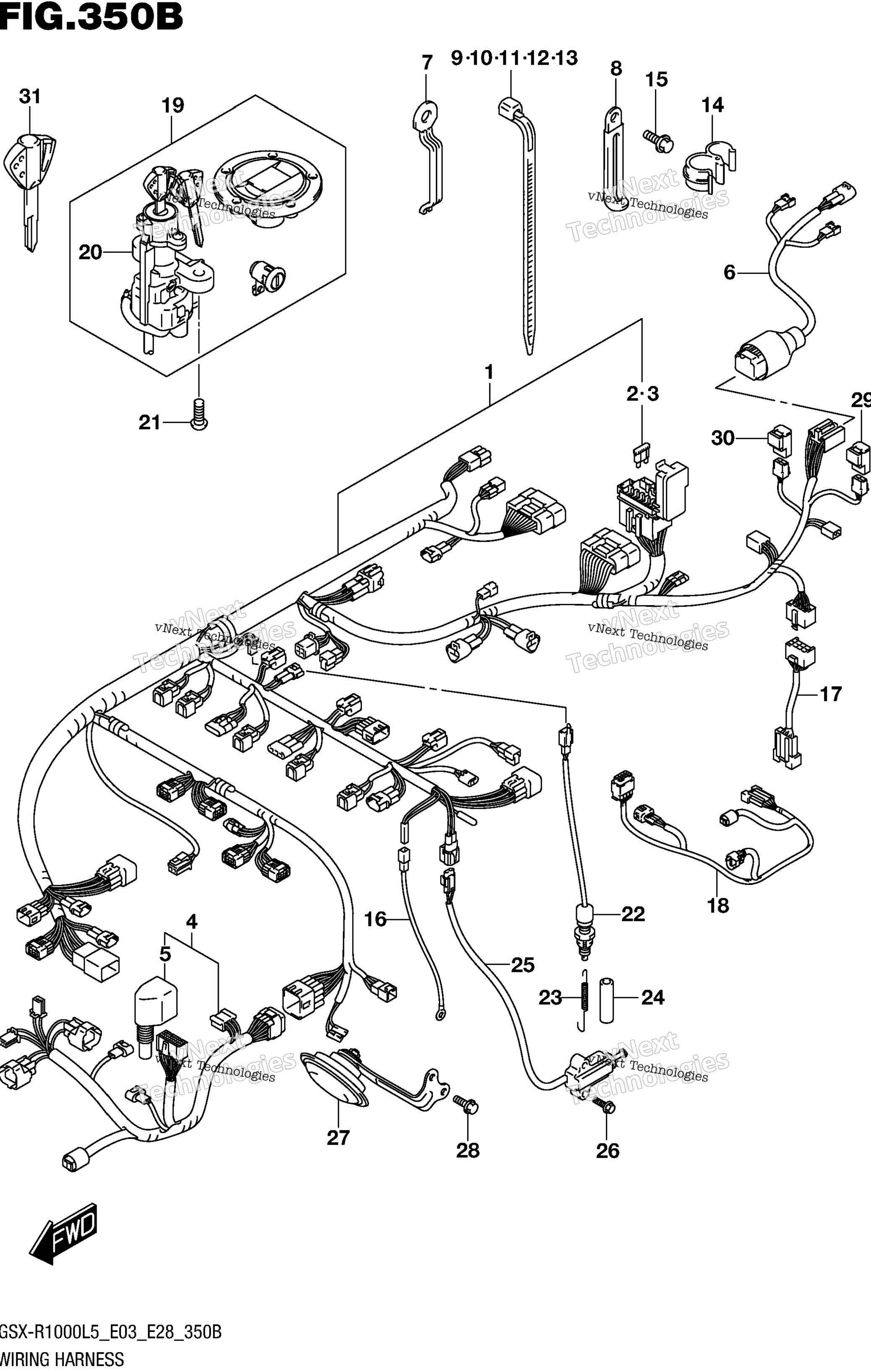 Жгут проводов (Gsx-R1000l5 E28)