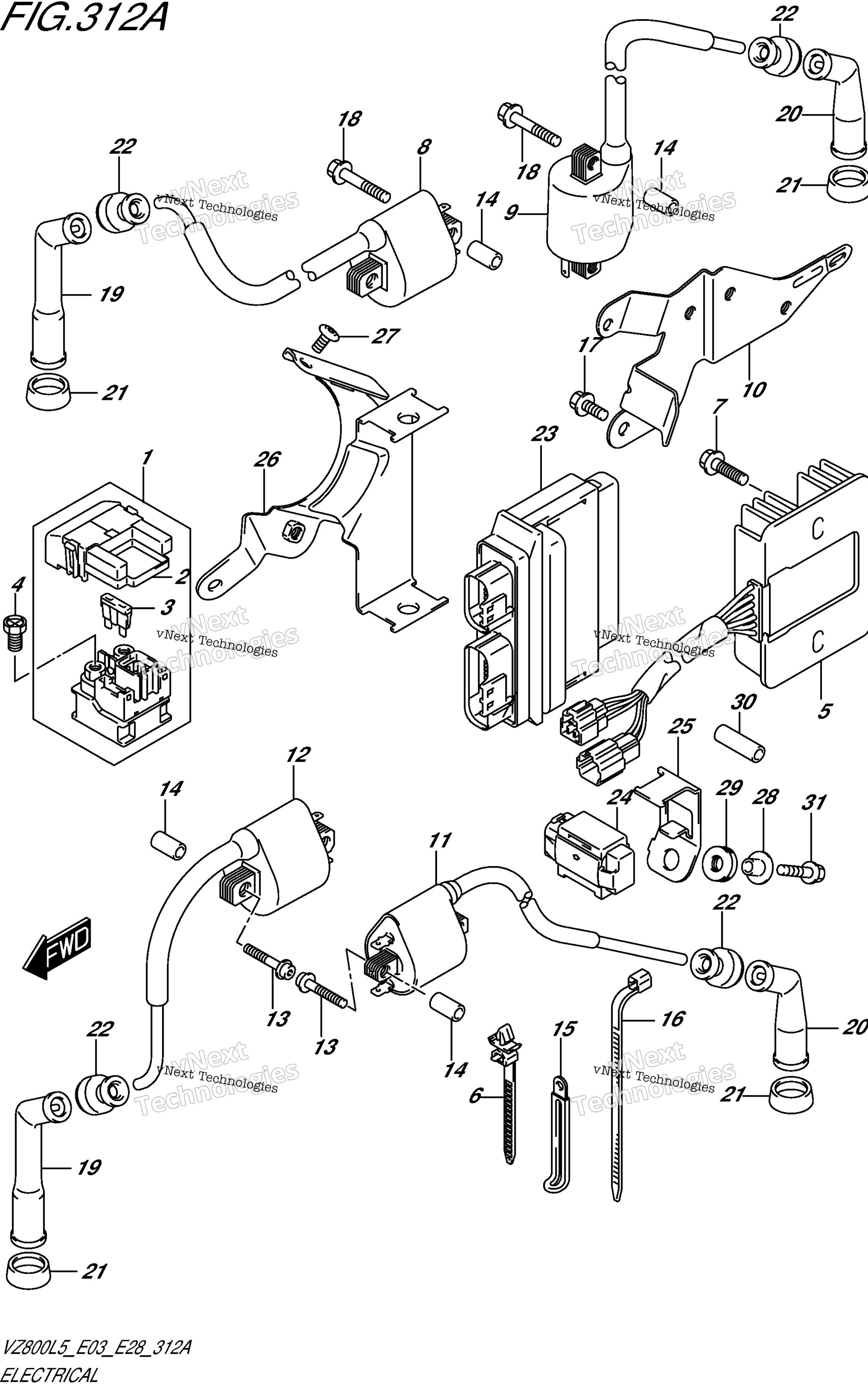 Электрооборудование (Vz800l5 E03)