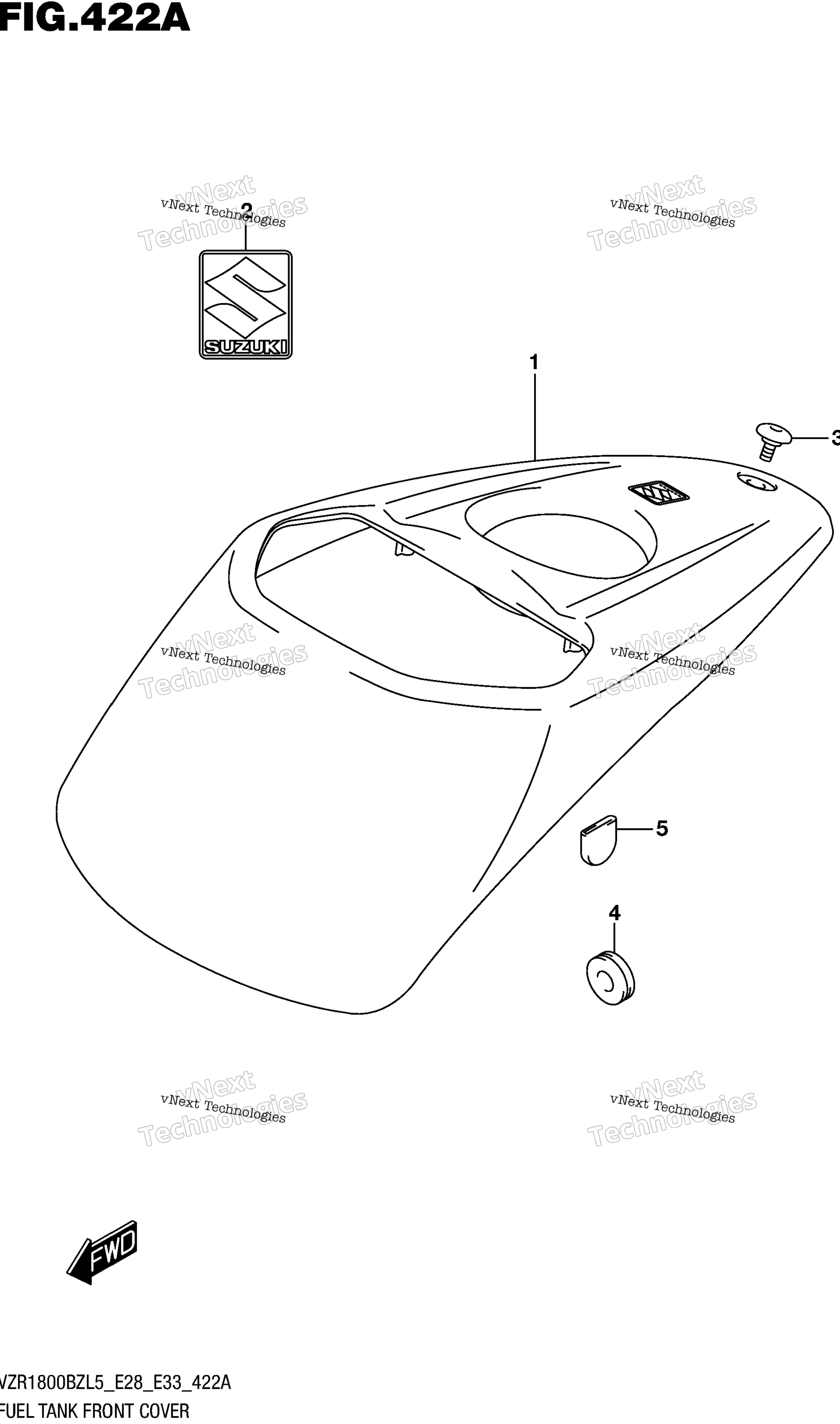Топливный бак Front Cover (Vzr1800bzl5 E28)