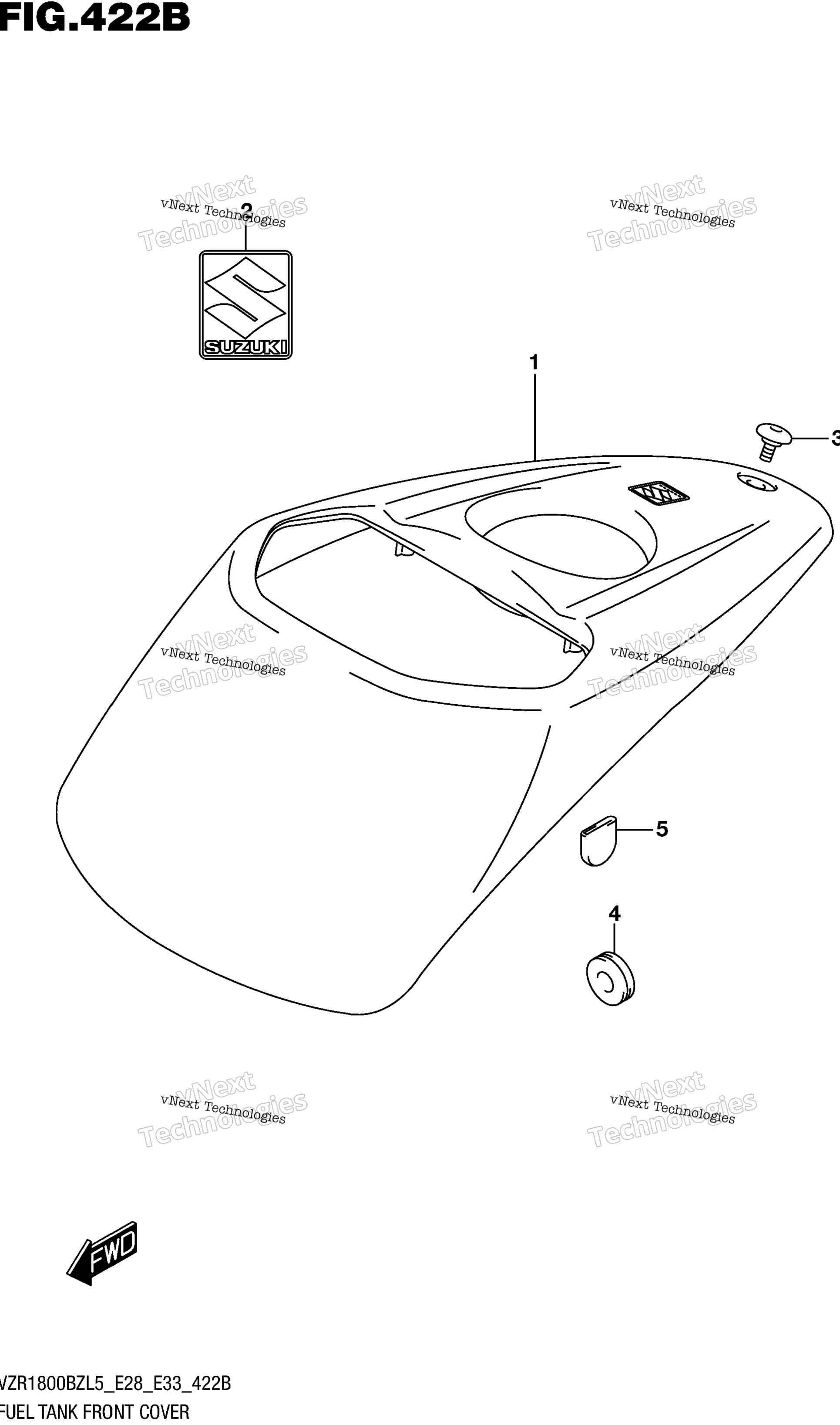 Топливный бак Front Cover (Vzr1800bzl5 E33)