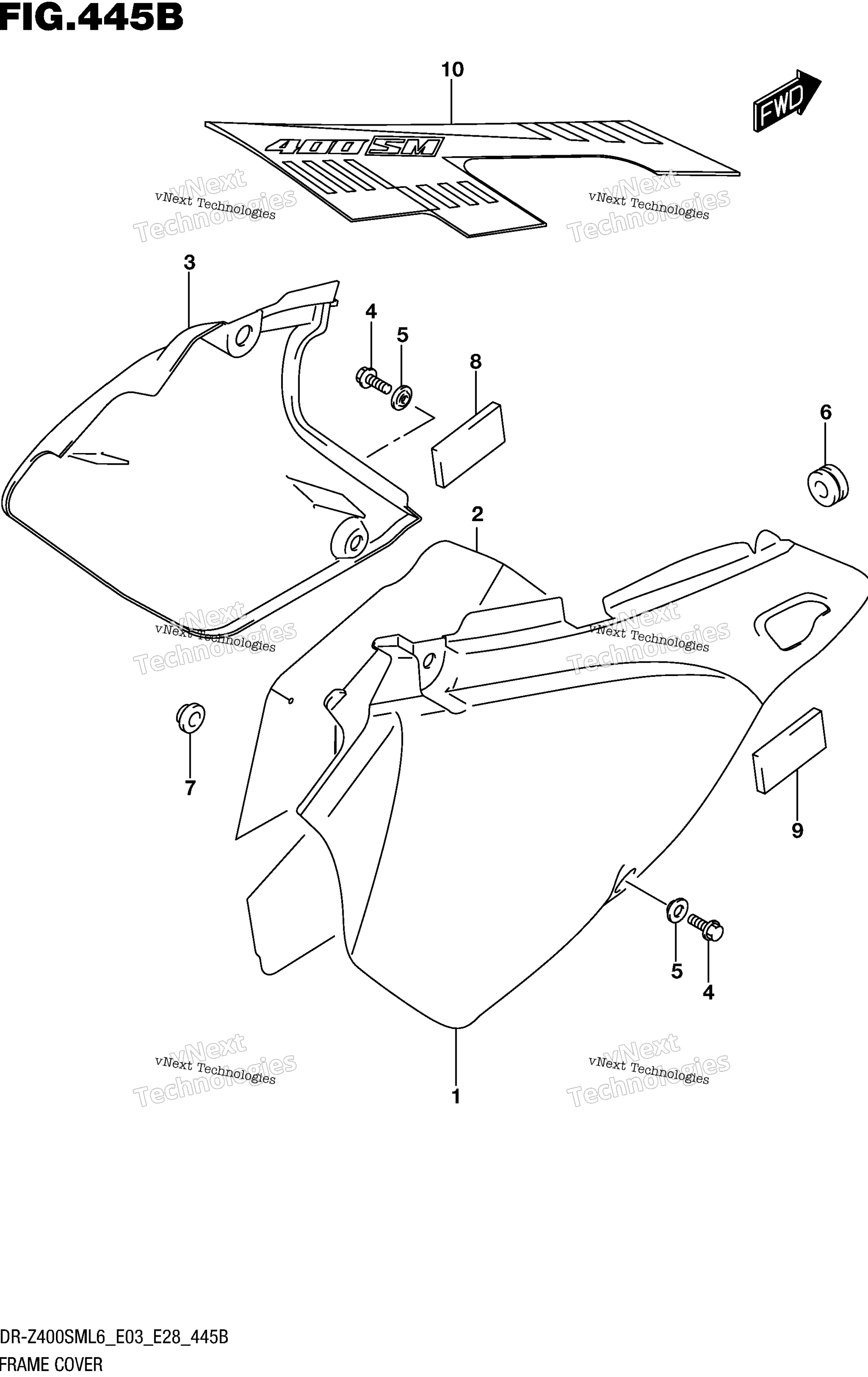 Крышка рамы (Dr-Z400sml6 E28)