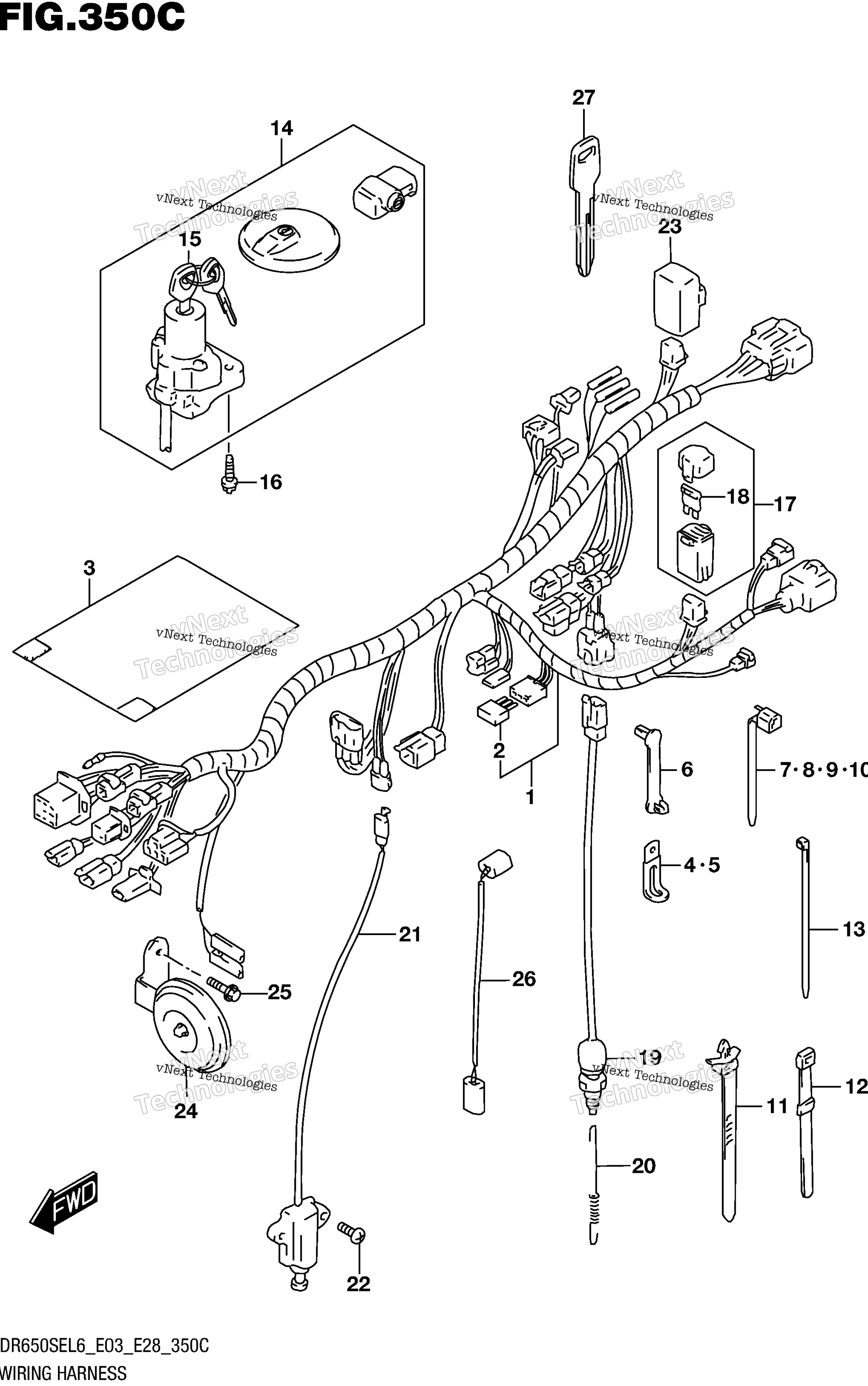 Жгут проводов (Dr650sel6 E33)