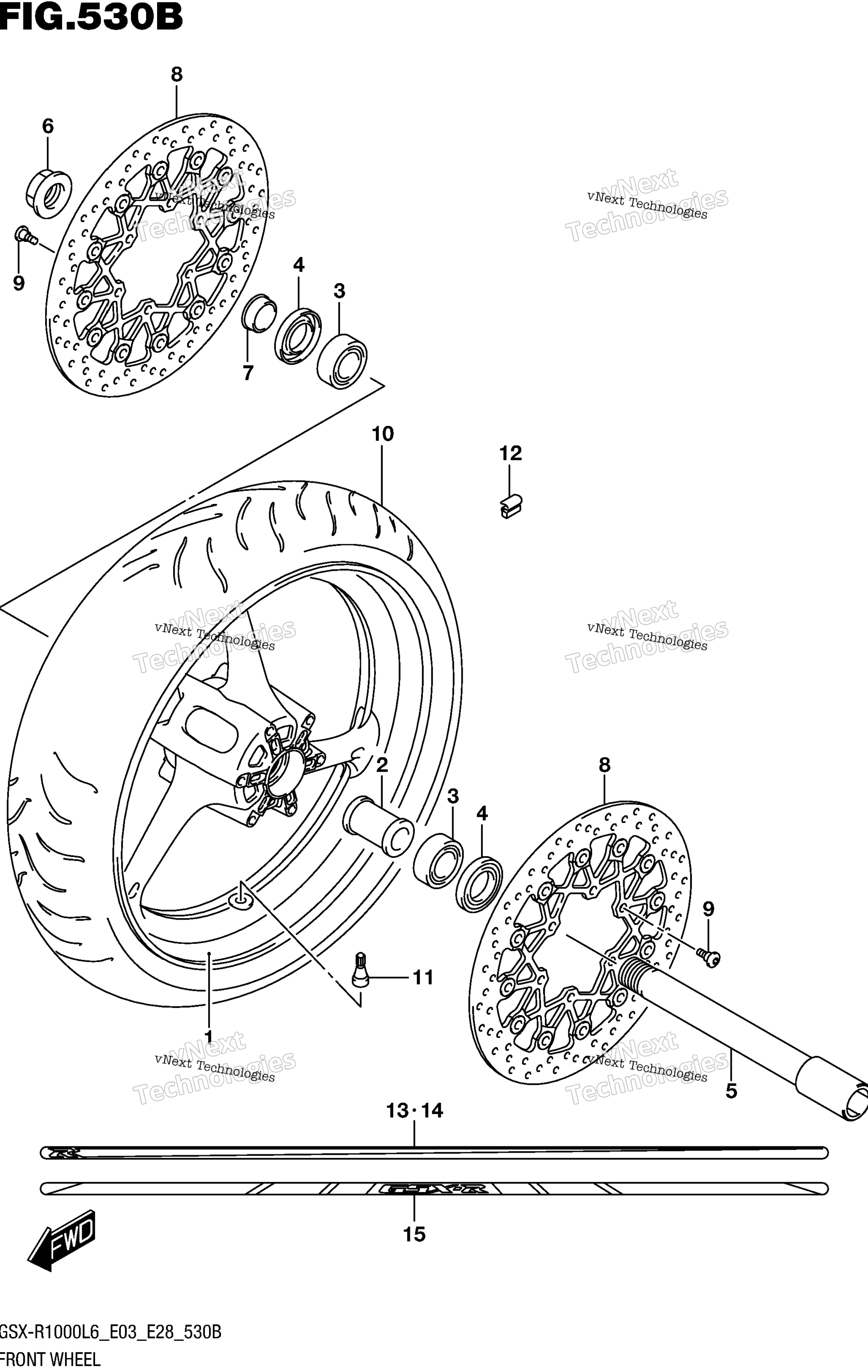 Переднее колесо (Gsx-R1000l6 E28)
