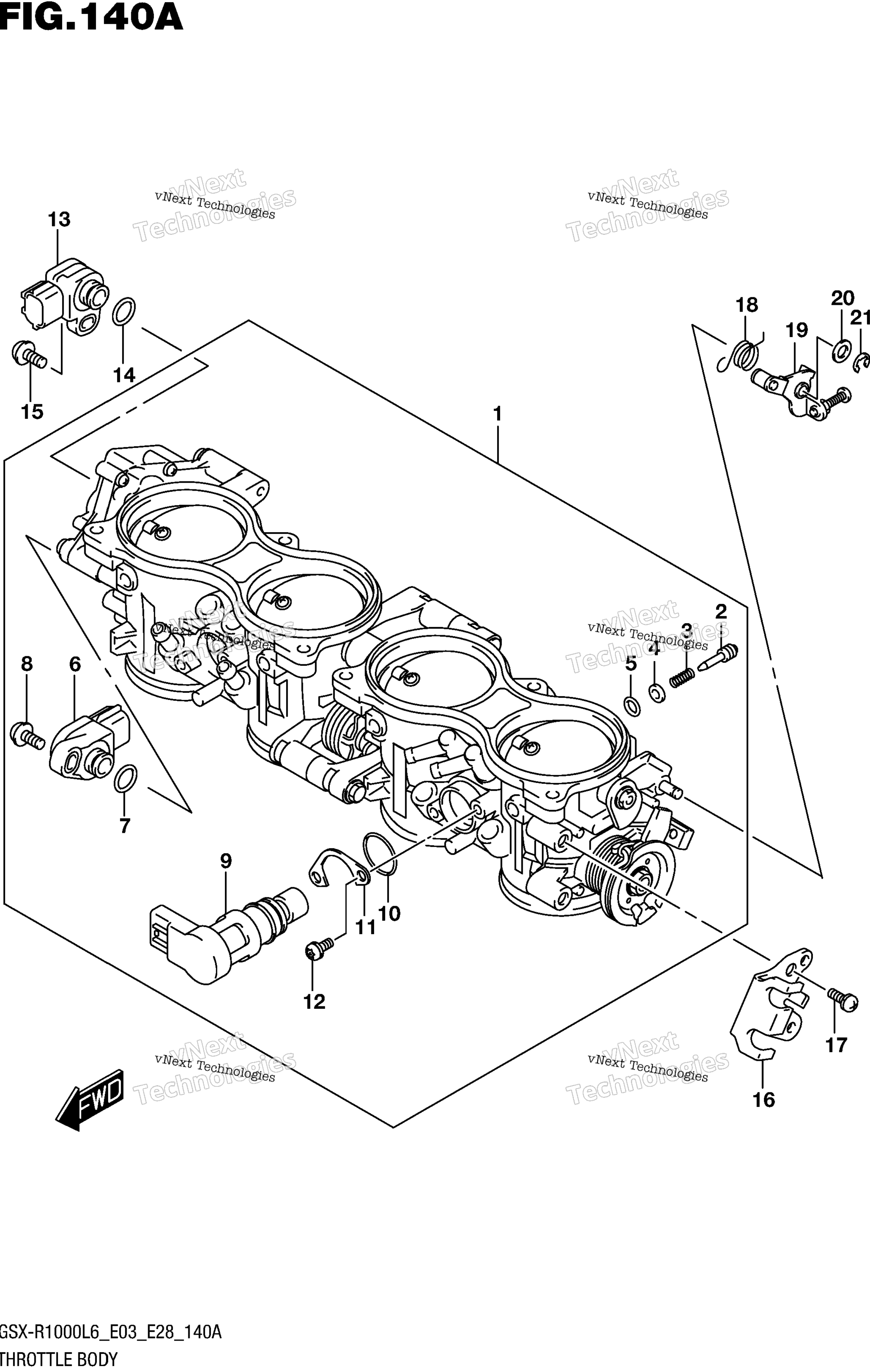 Дроссельный узел (Gsx-R1000l6 E03)