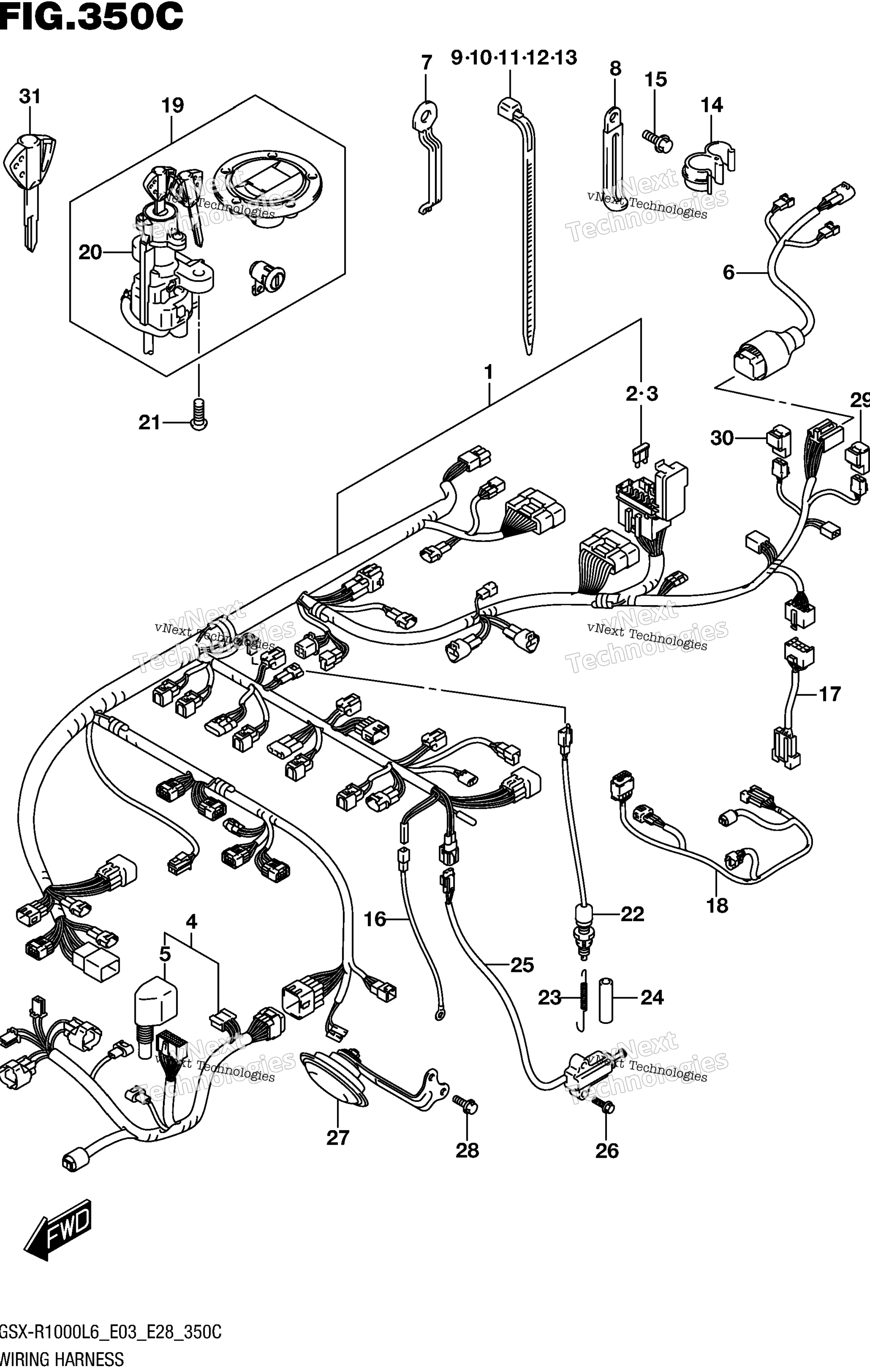 Жгут проводов (Gsx-R1000l6 E33)