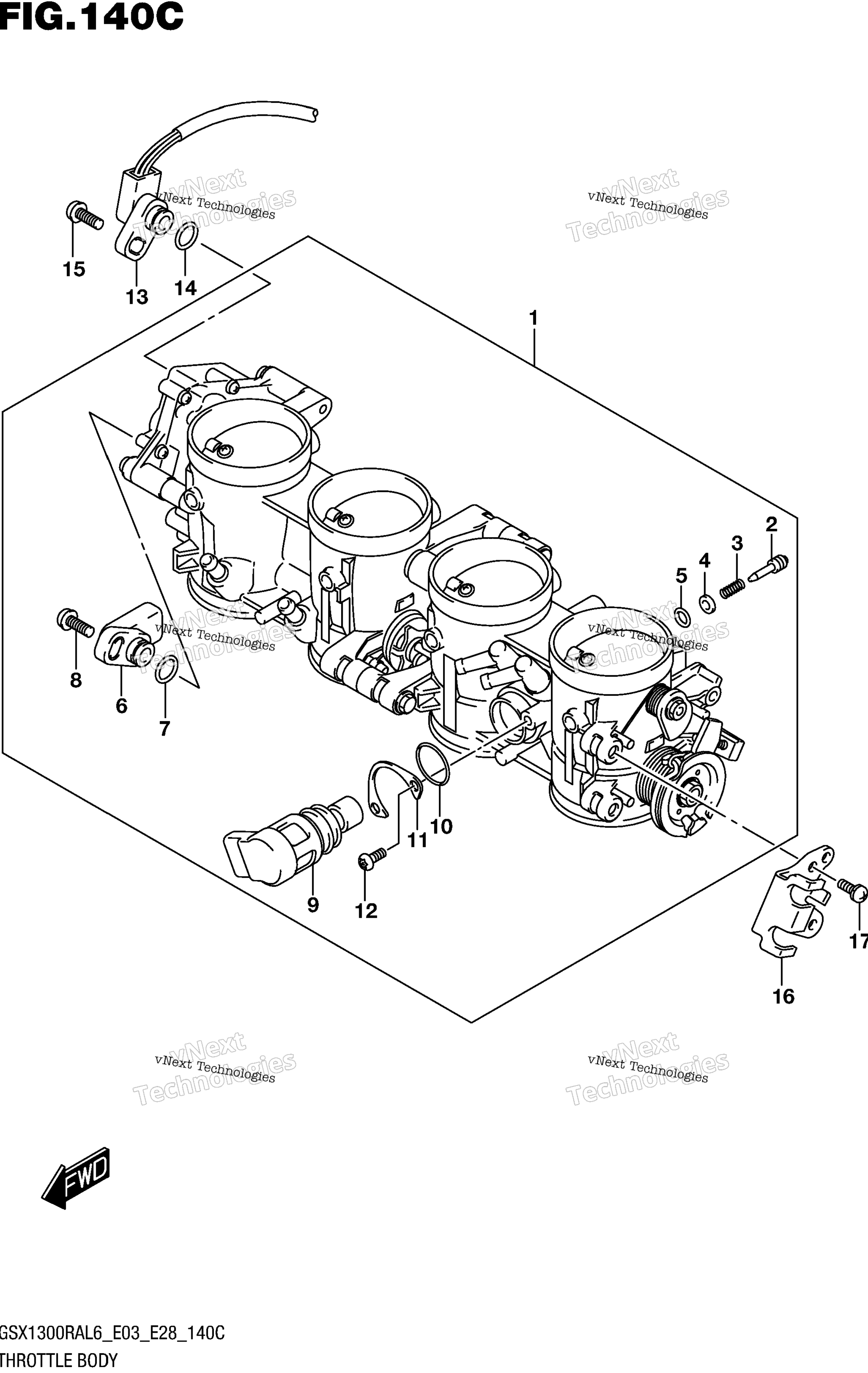 Дроссельный узел (Gsx1300ral6 E33)